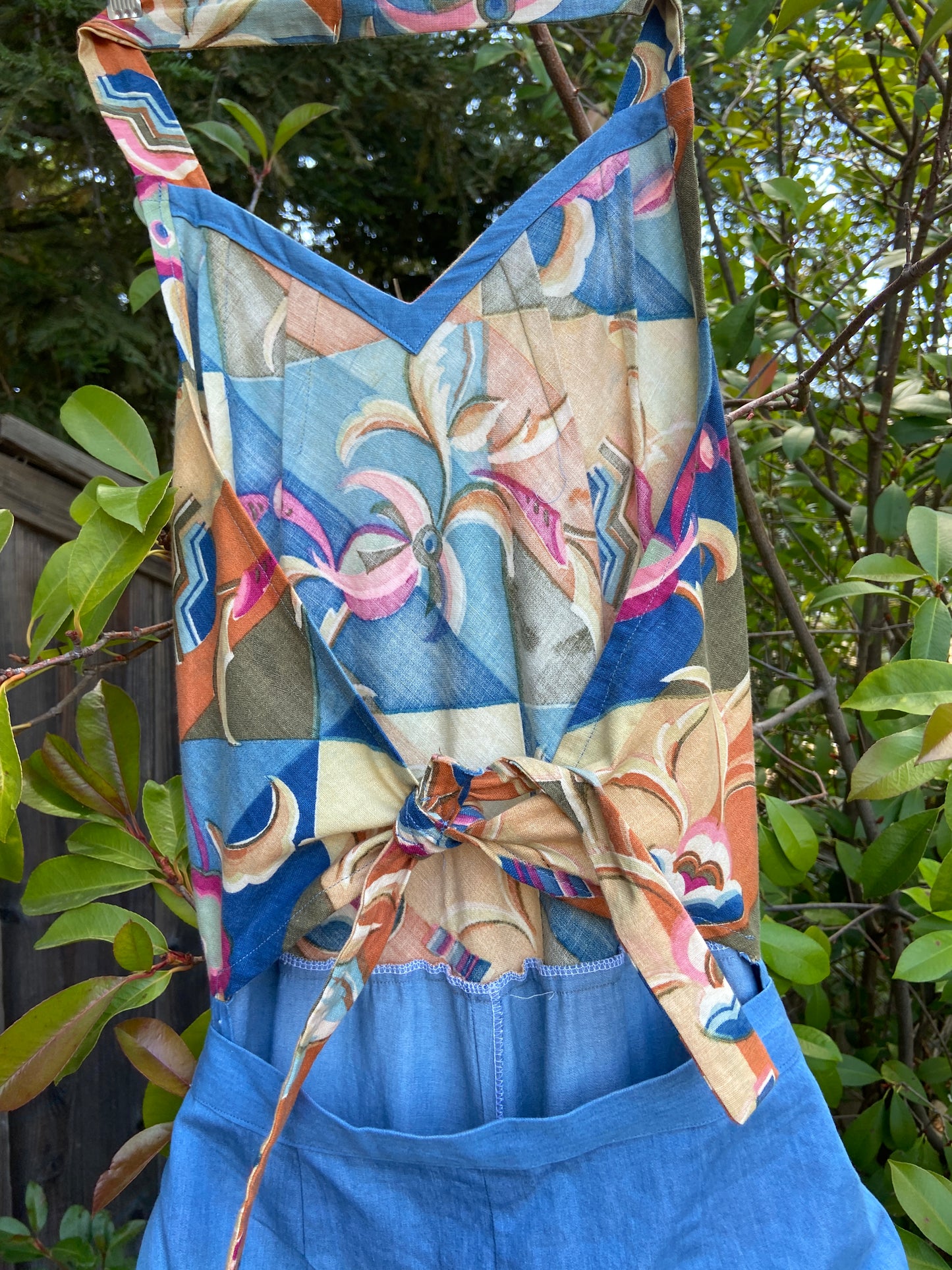 1930s Style Handmade Chambray Beach Pajamas