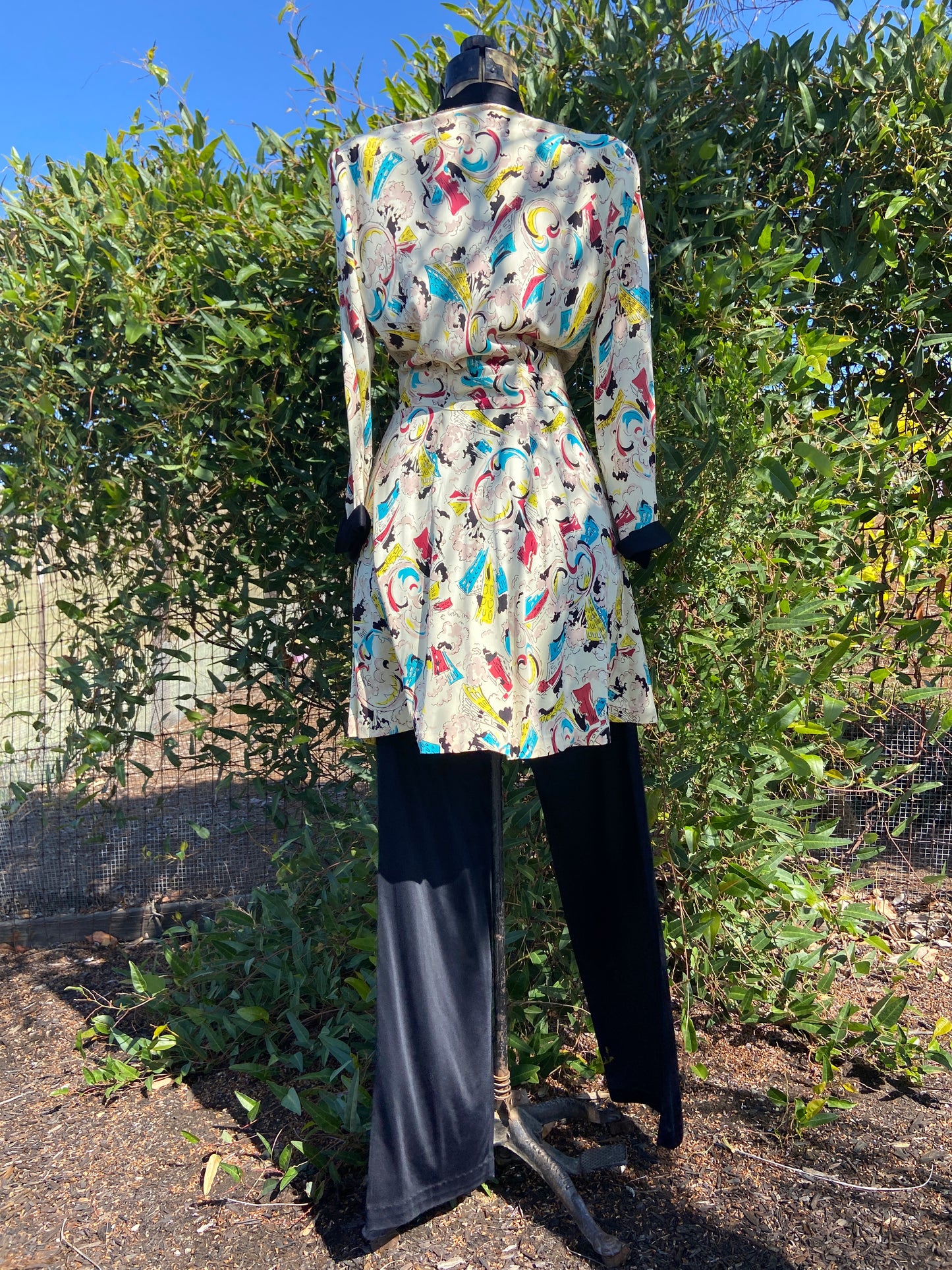 1940s Novelty Print Hostess Lounge Set