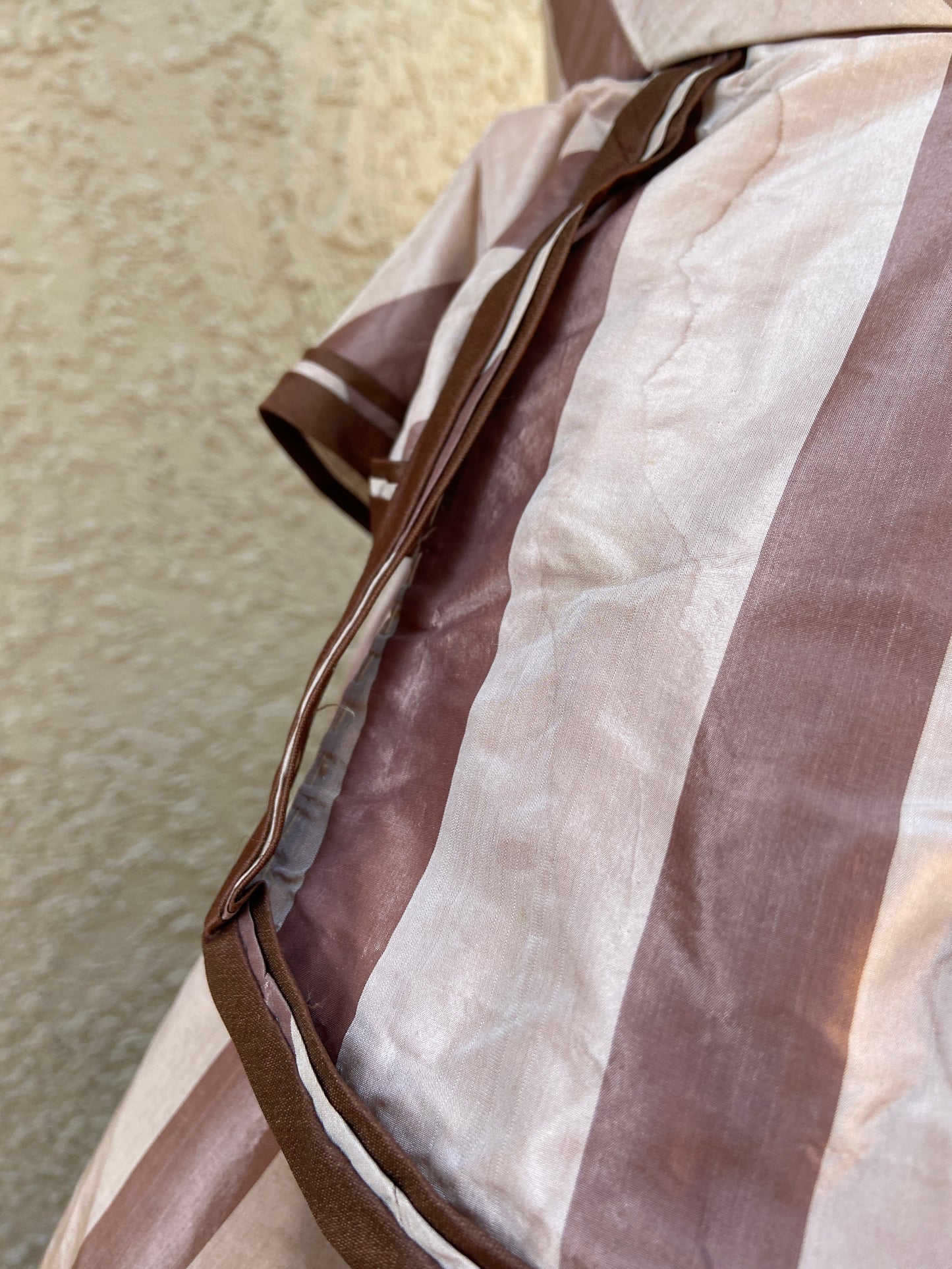 Antique 1860s Striped Evening Dress