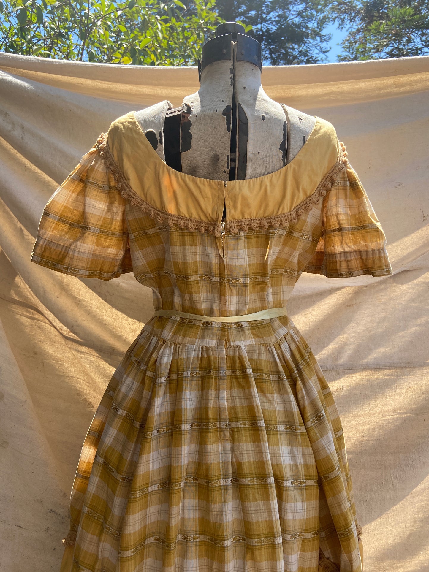 1950s H Bar C Plaid Western Dress