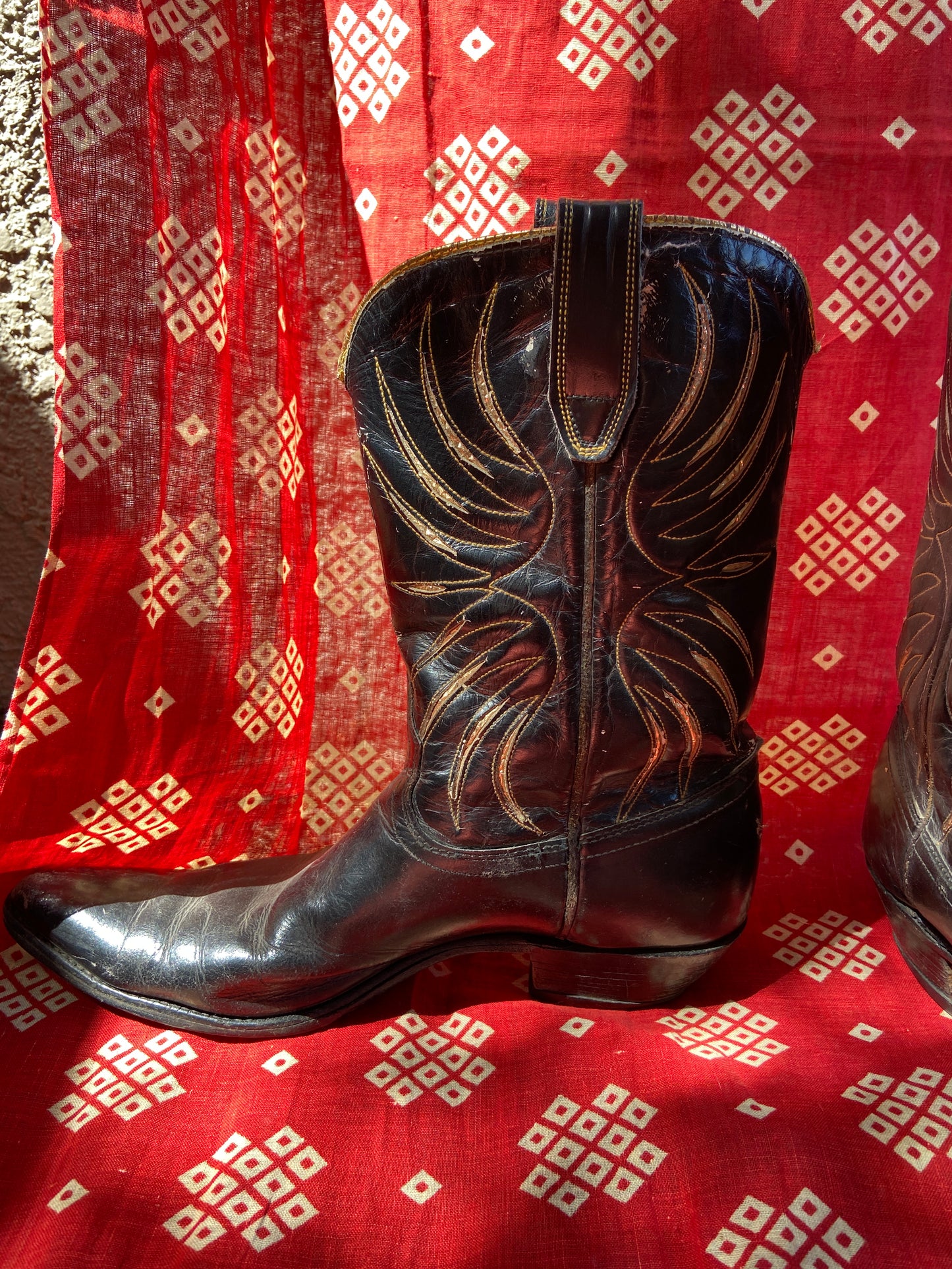 1950s Acme Gold Inlay Cowboy Boots 8.5