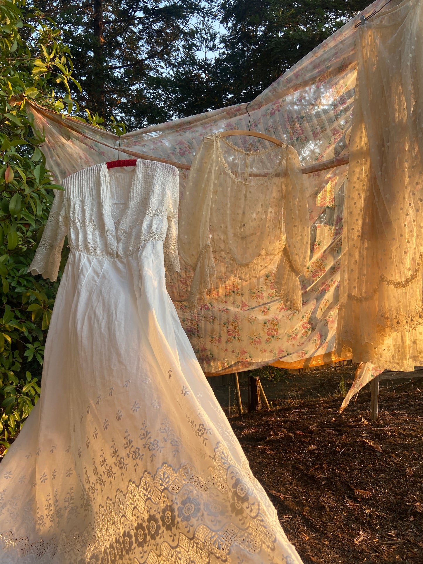Edwardian White Work Cotton Lawn Dress