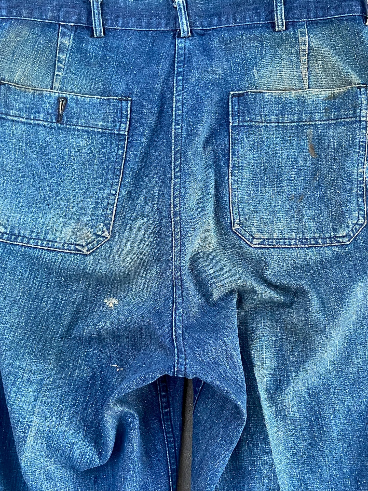 WWII Stenciled Donut Button Fly Denim