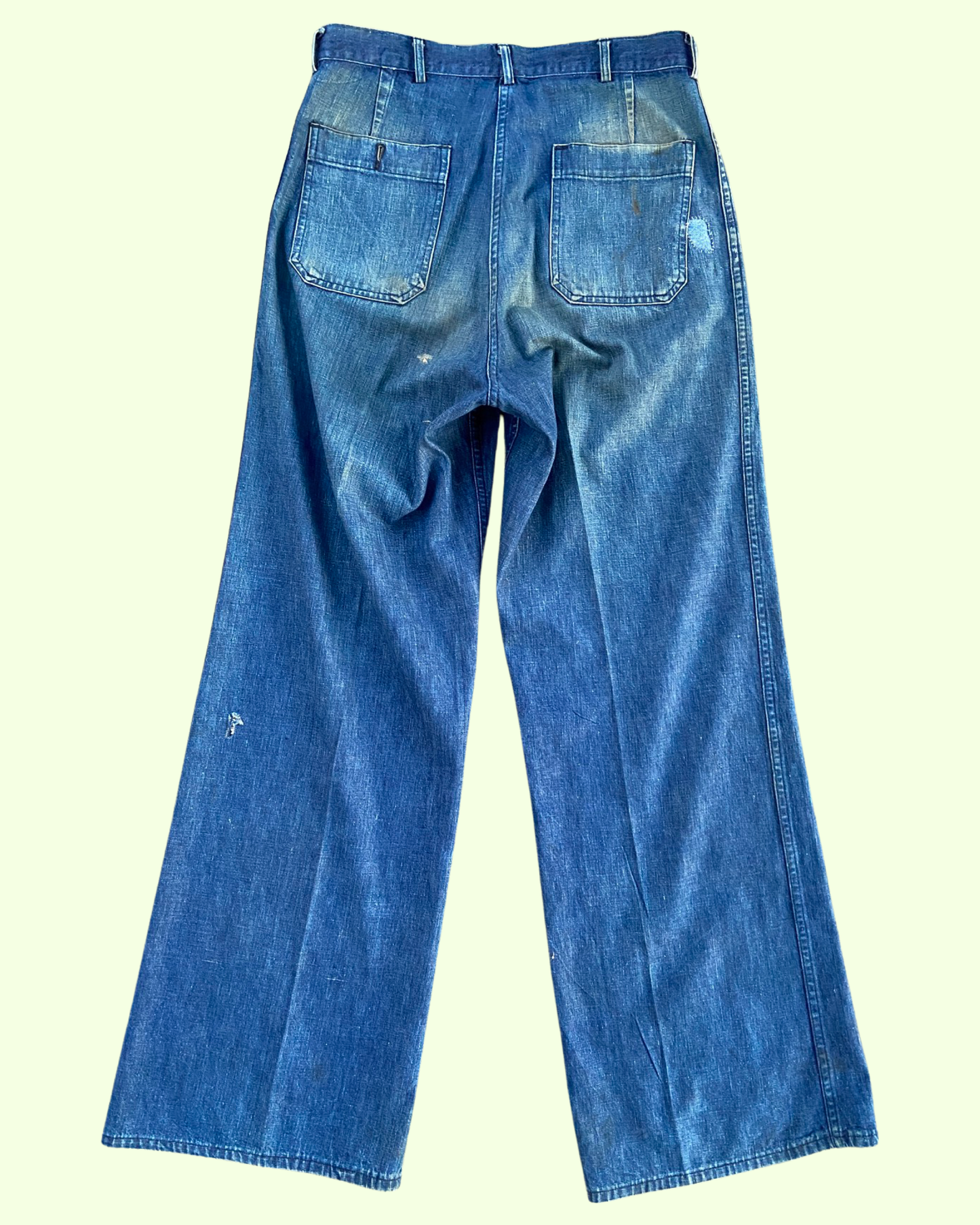 WWII Stenciled Donut Button Fly Denim