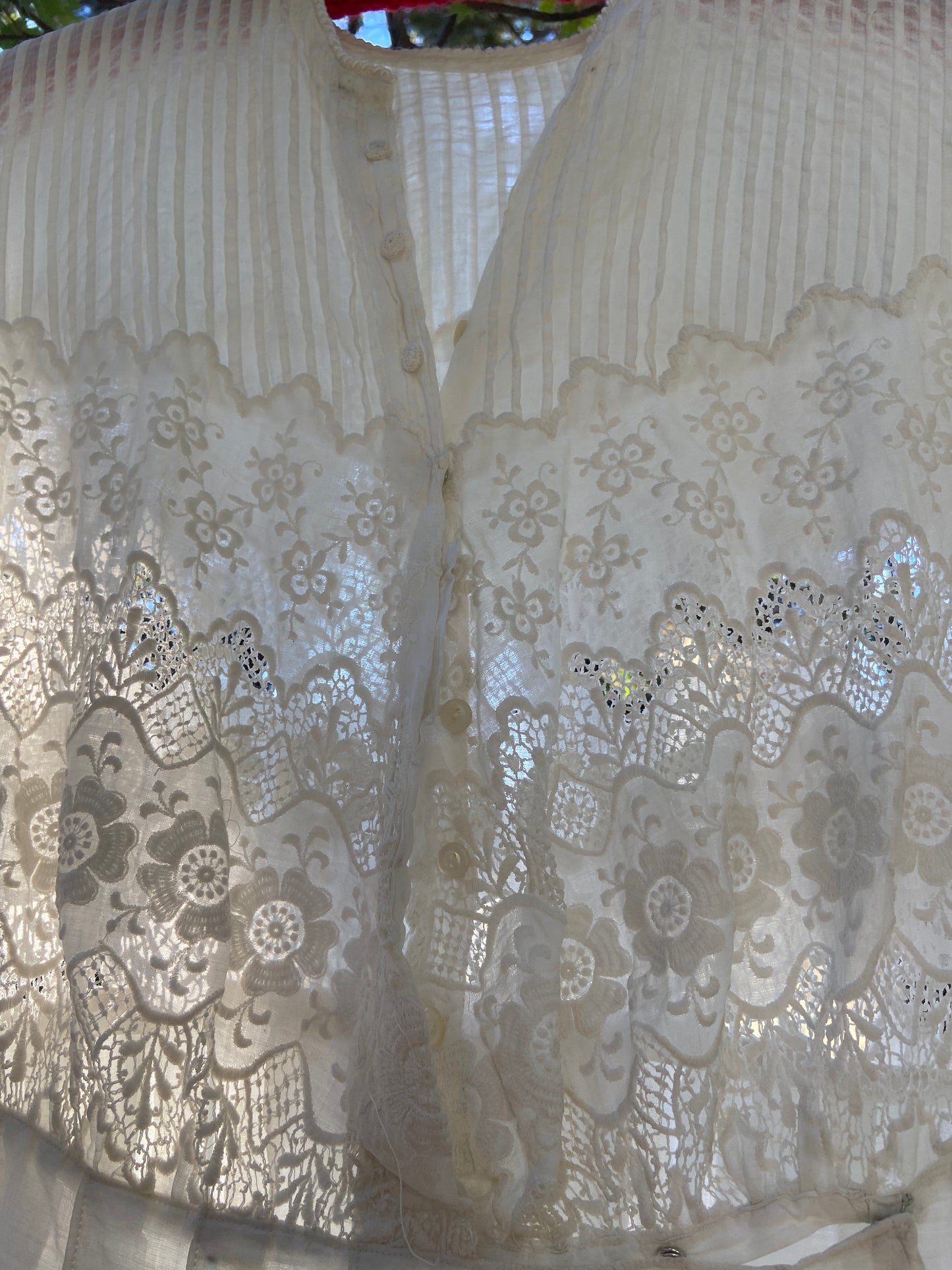 Edwardian White Work Cotton Lawn Dress