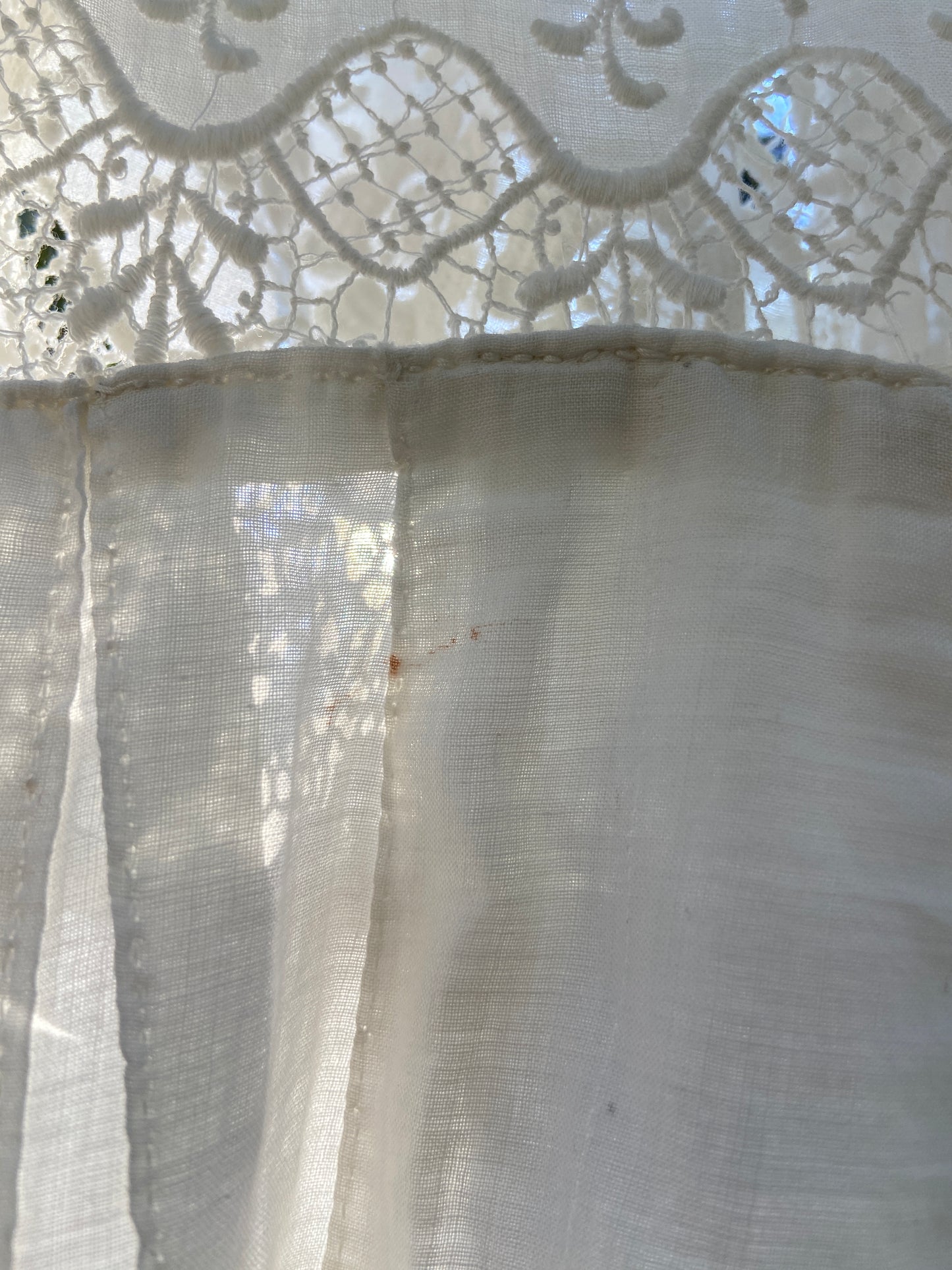 Edwardian White Work Cotton Lawn Dress