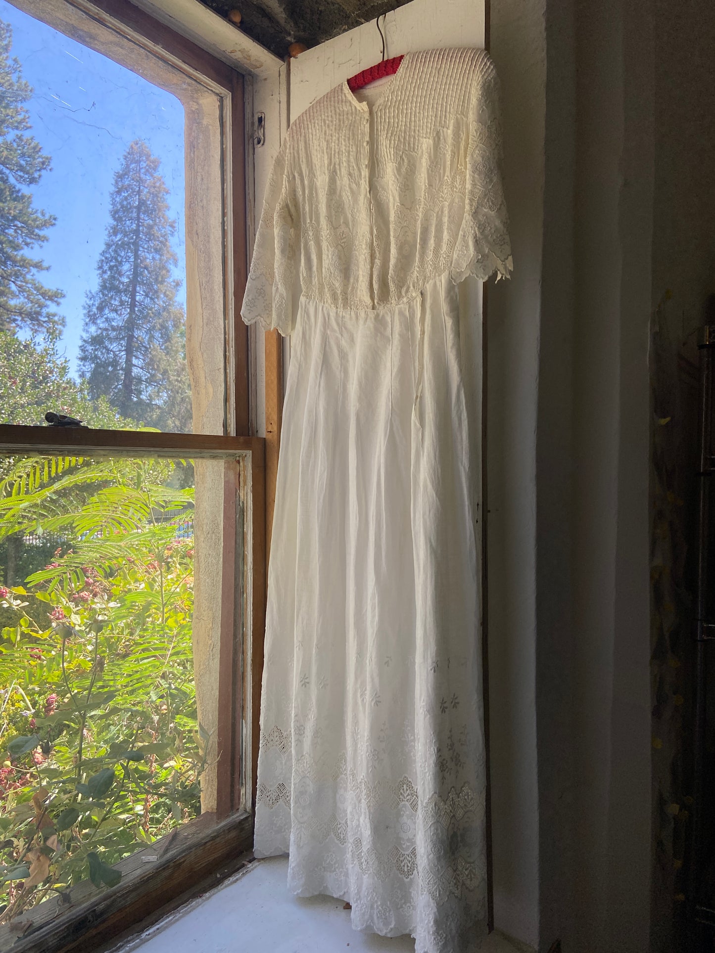 Edwardian White Work Cotton Lawn Dress