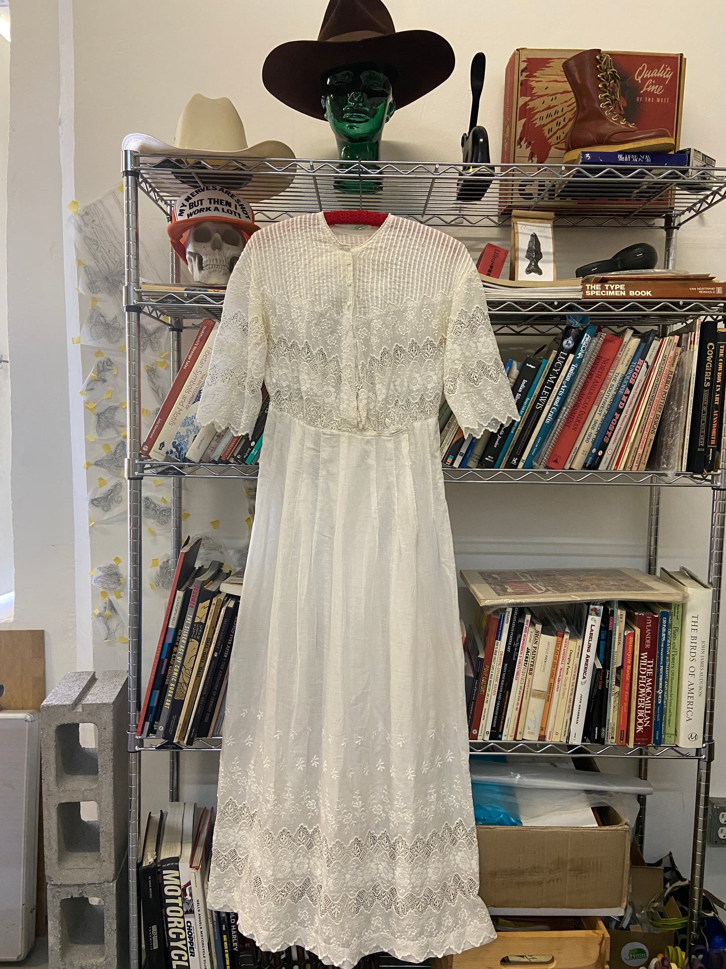 Edwardian White Work Cotton Lawn Dress