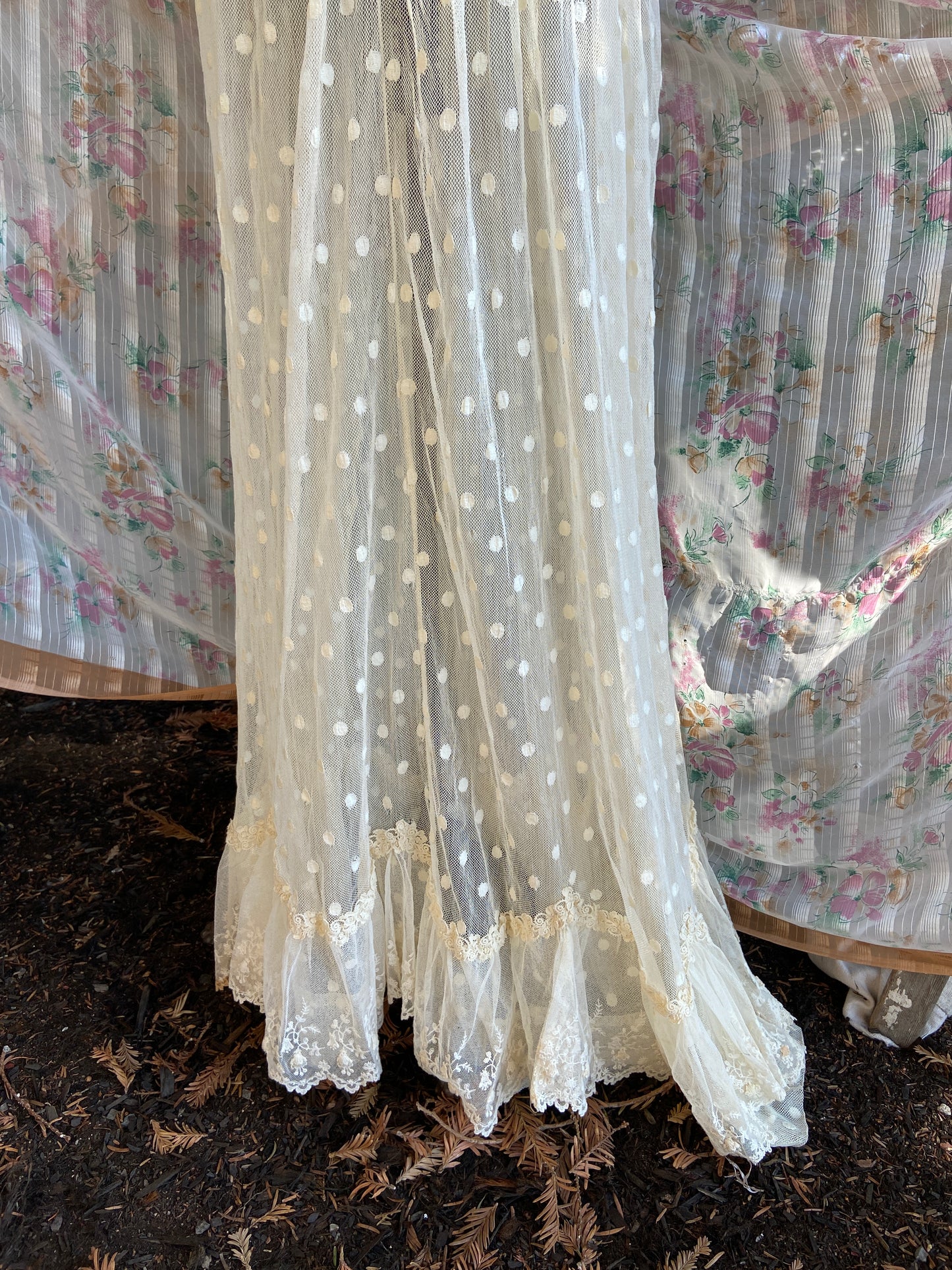Edwardian Polka Dot Net Lace Dress