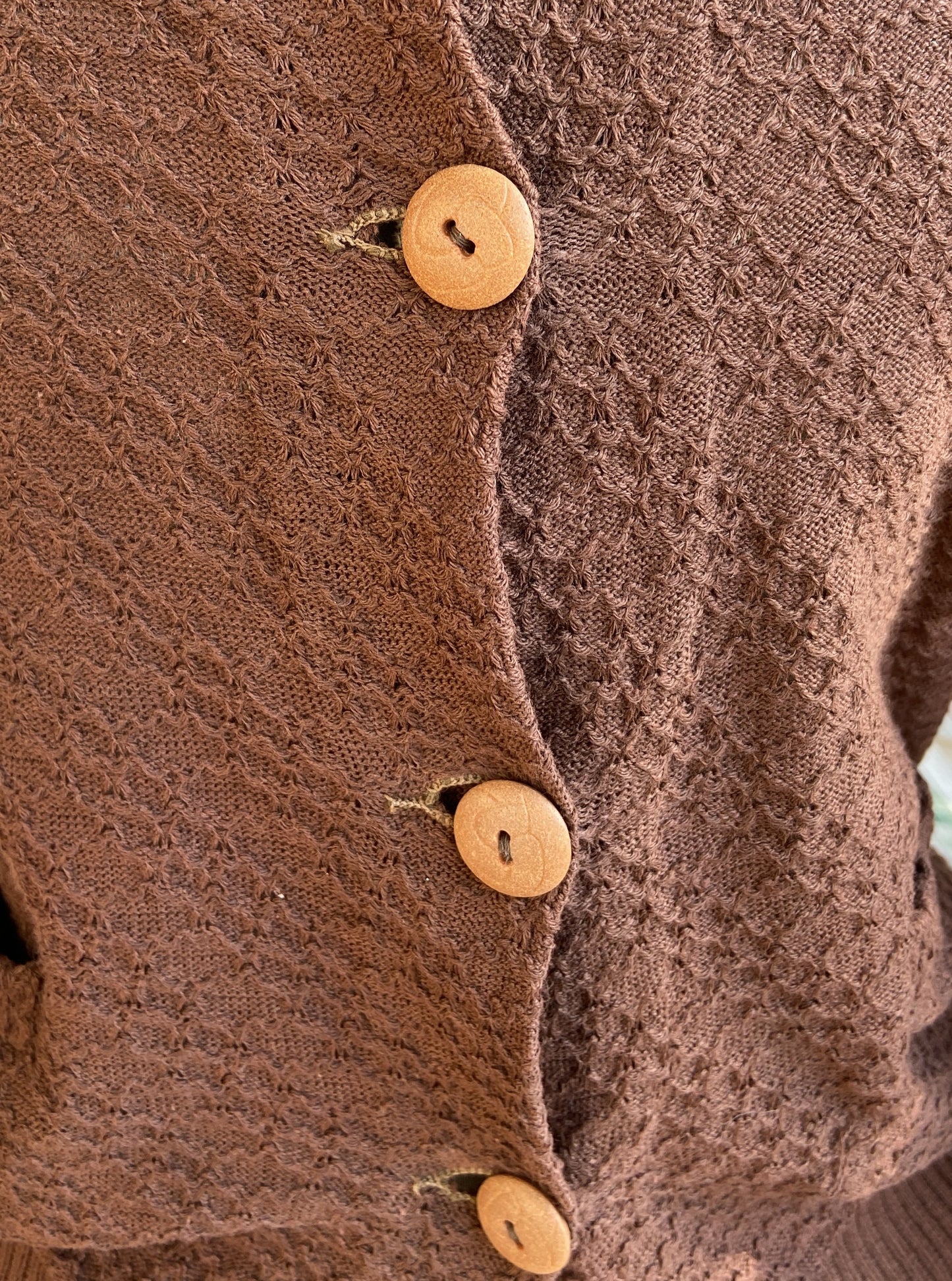 1930s Textured Knit Cardigan