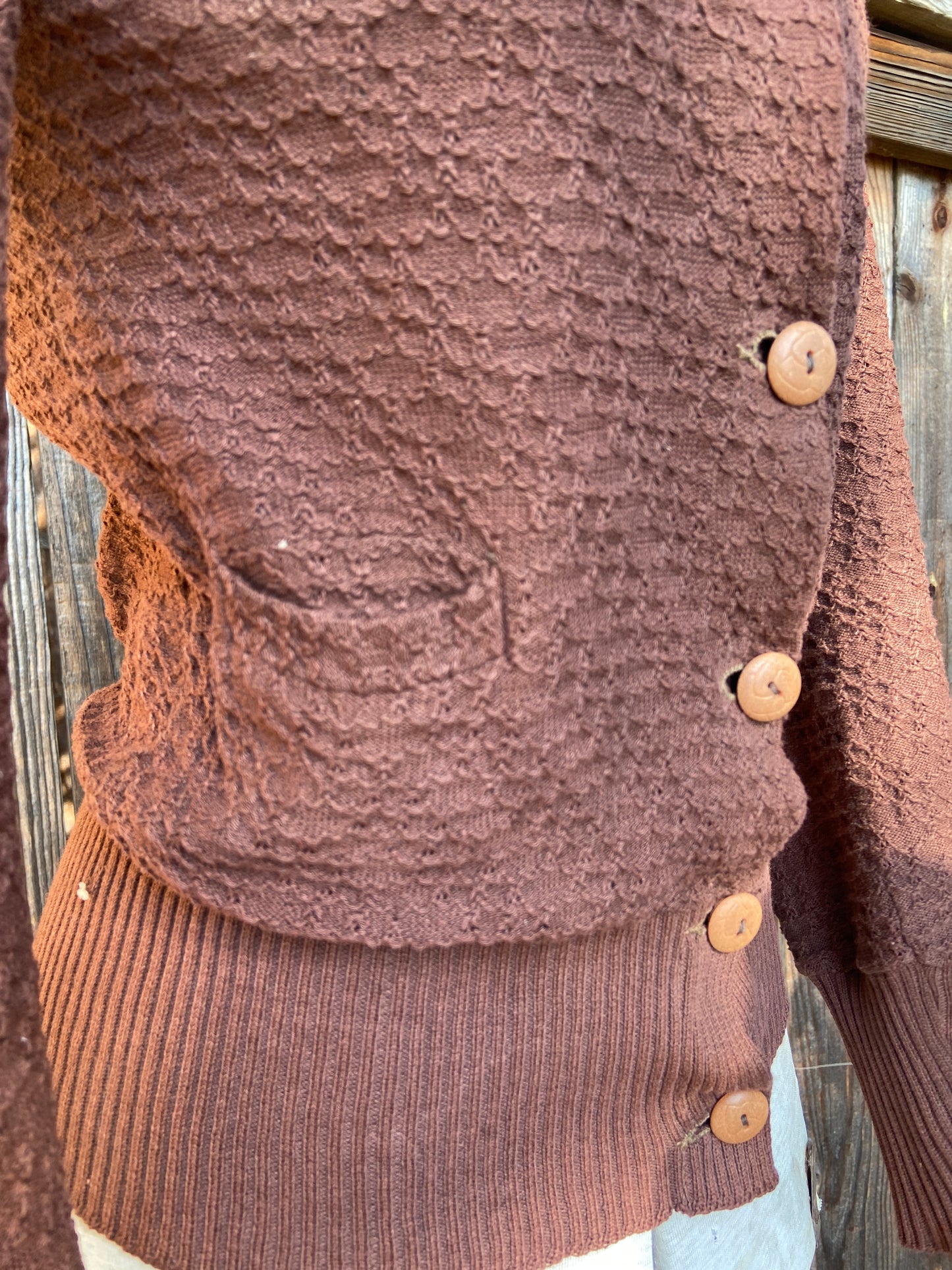 1930s Textured Knit Cardigan