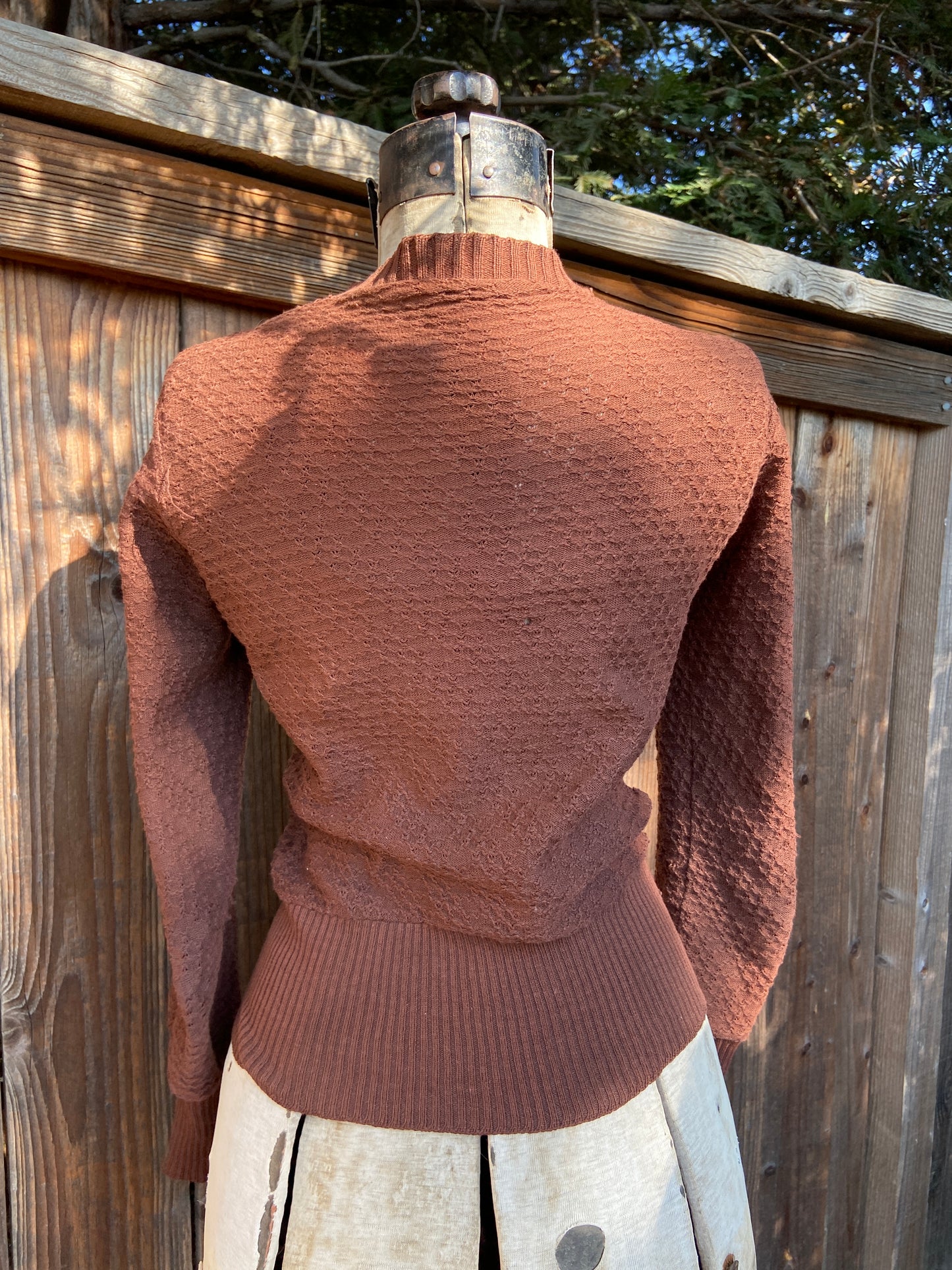 1930s Textured Knit Cardigan