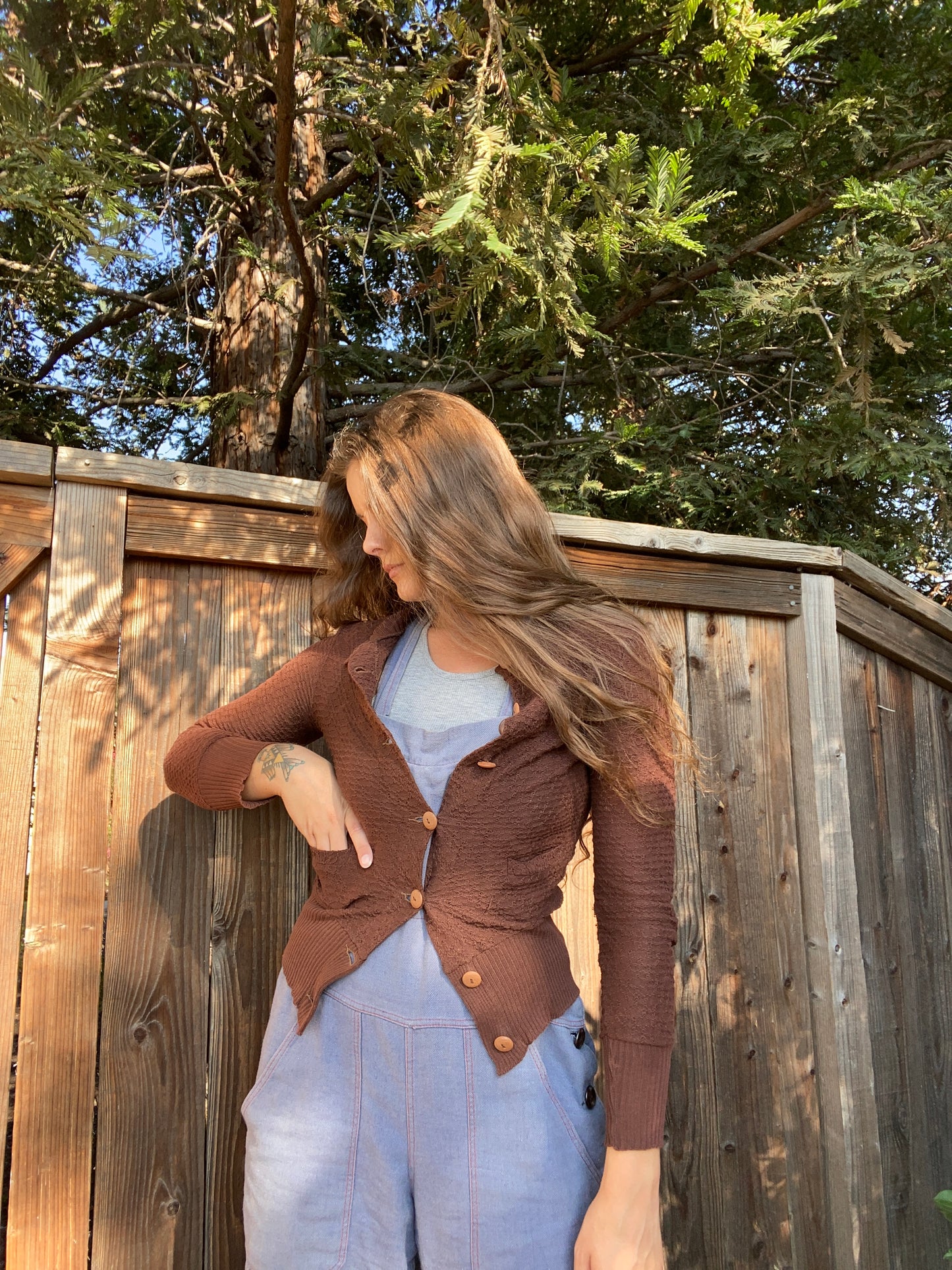 1930s Textured Knit Cardigan
