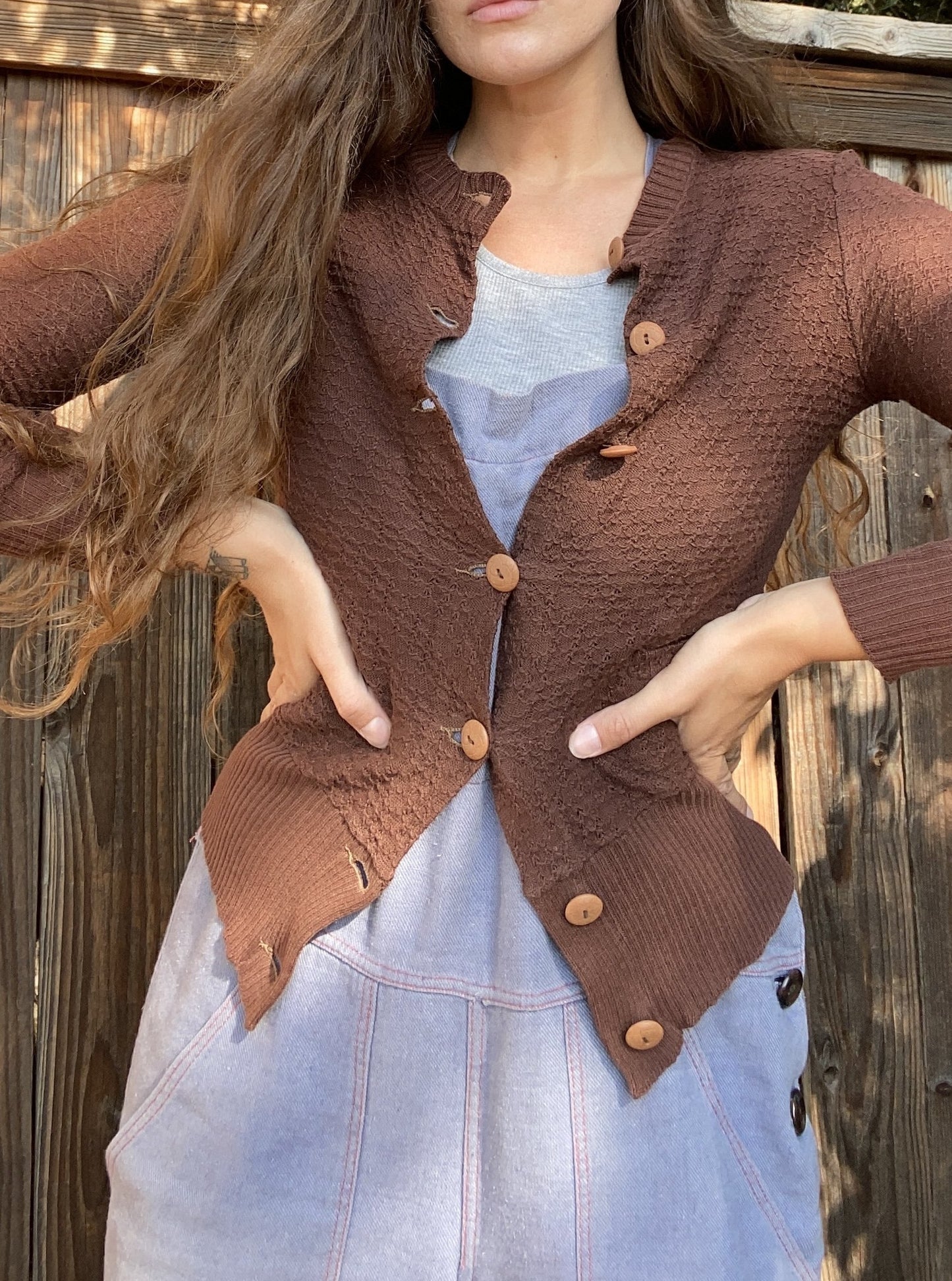 1930s Textured Knit Cardigan