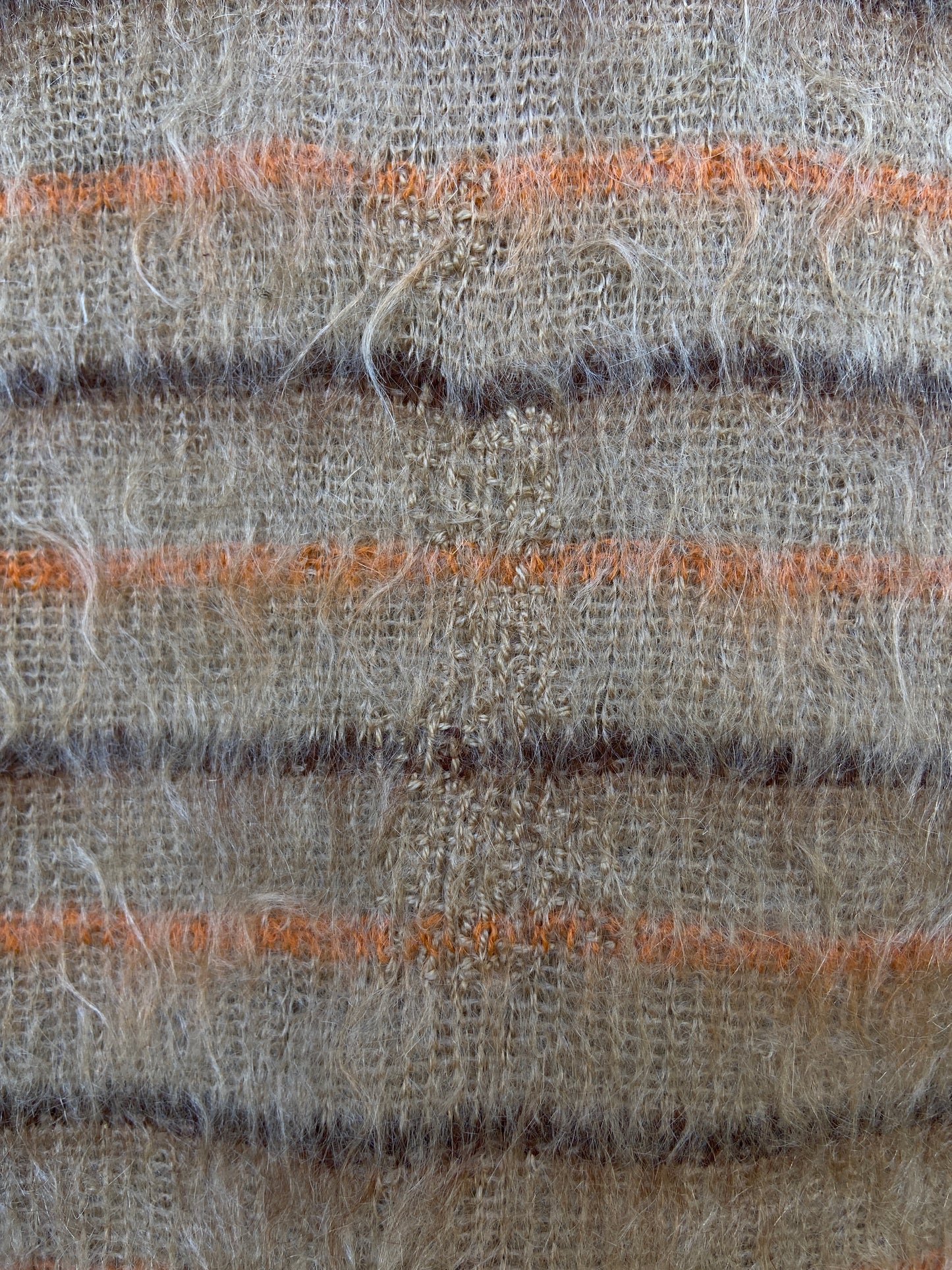 Rare 1920's Striped Mohair Sports Sweater/ Cardigan