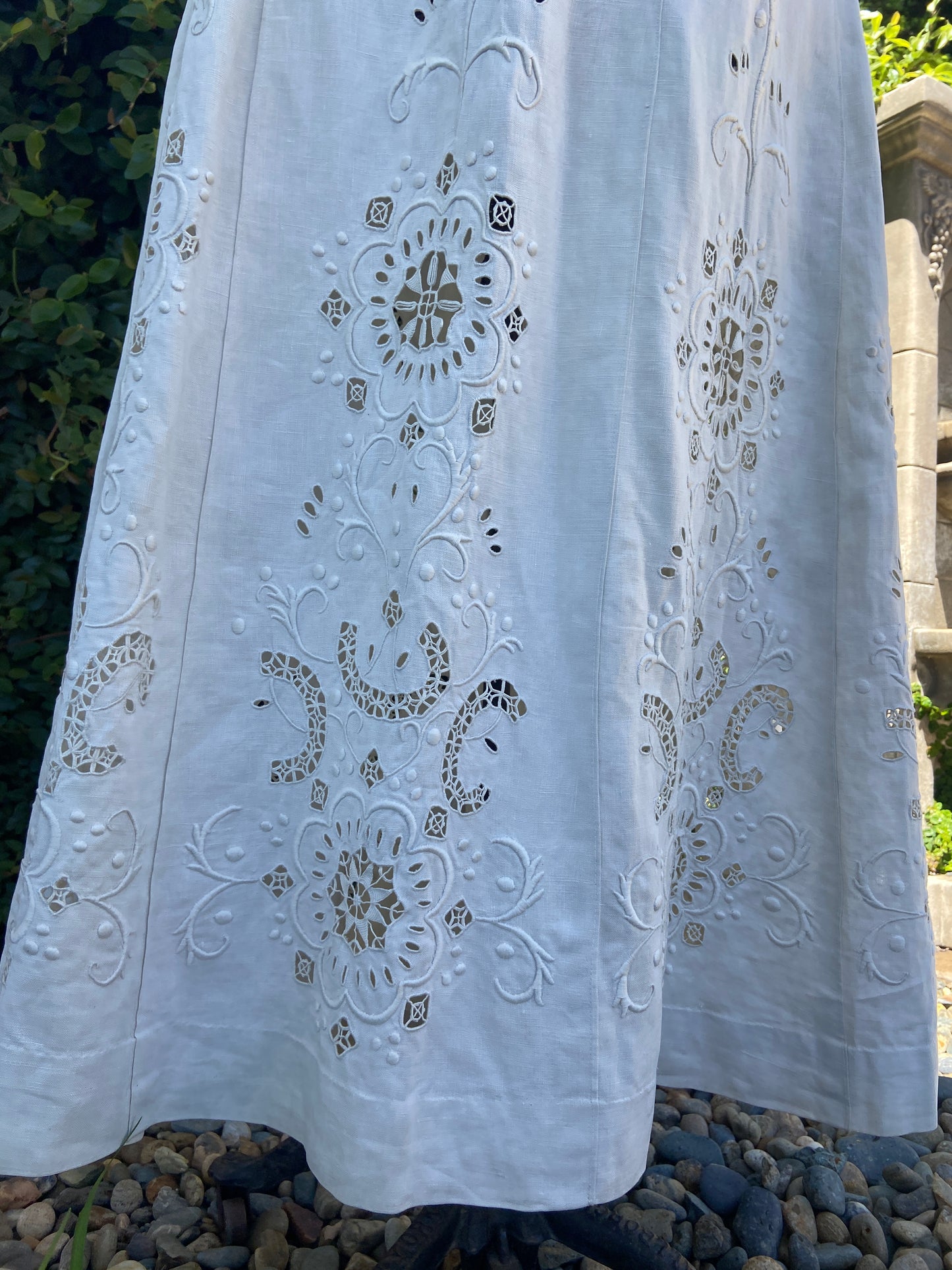 Edwardian Cutwork Linen Walking Suit Ensemble