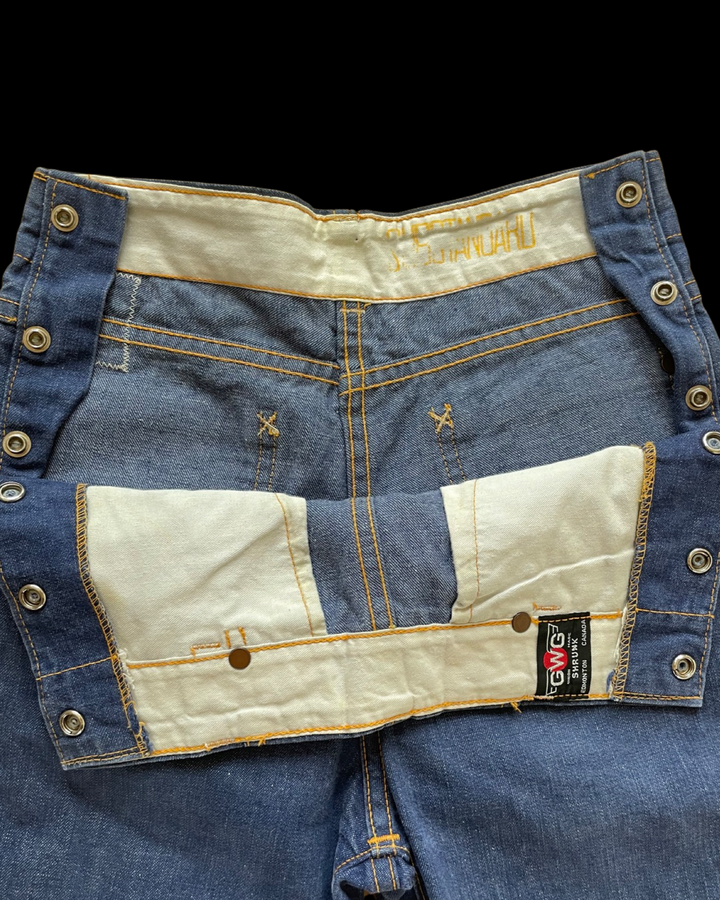 1950s Cowboy King Double Side Button Western Jeans