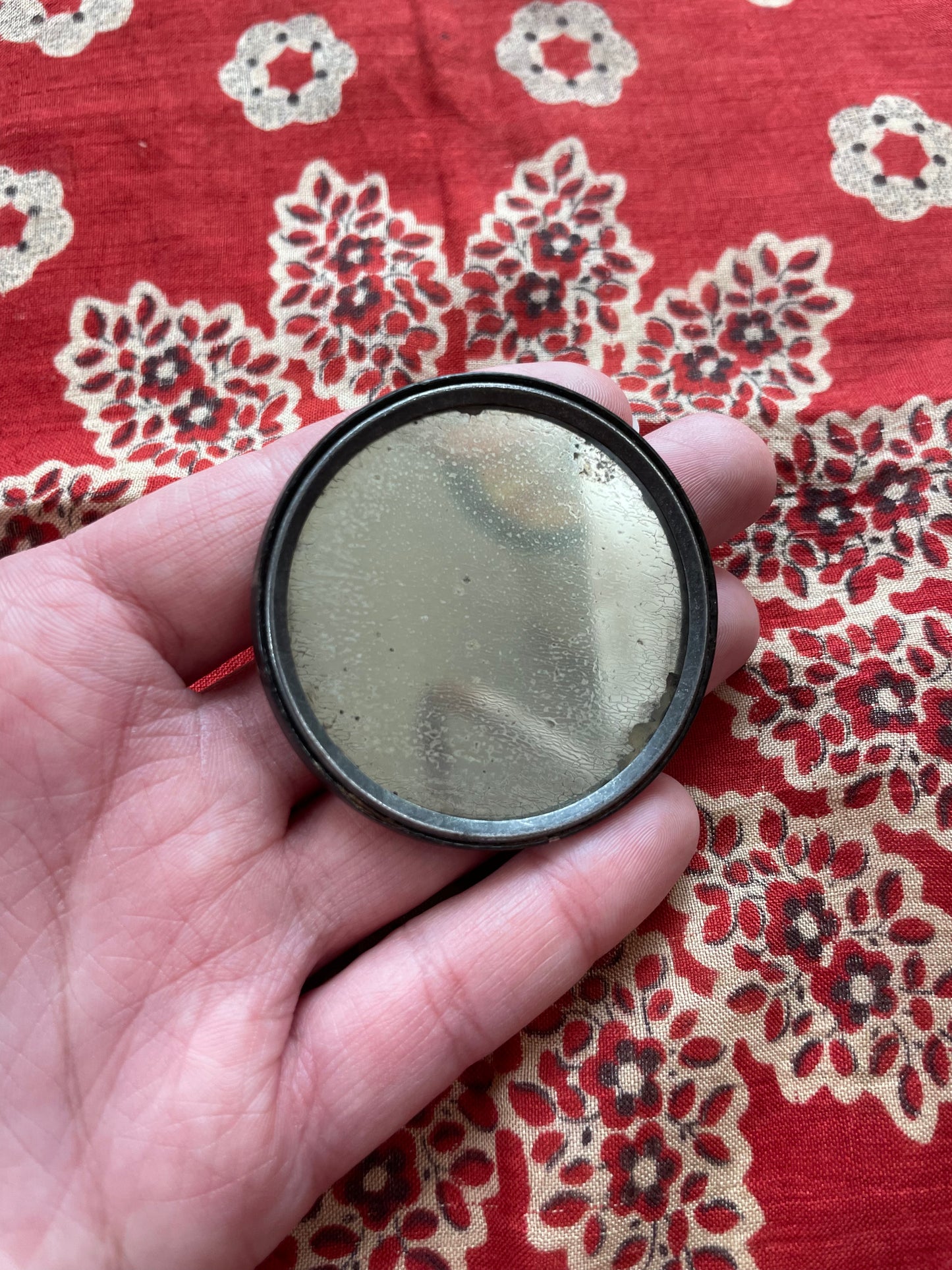 1920s Art Deco Flapper Risqué Celluloid Mirror