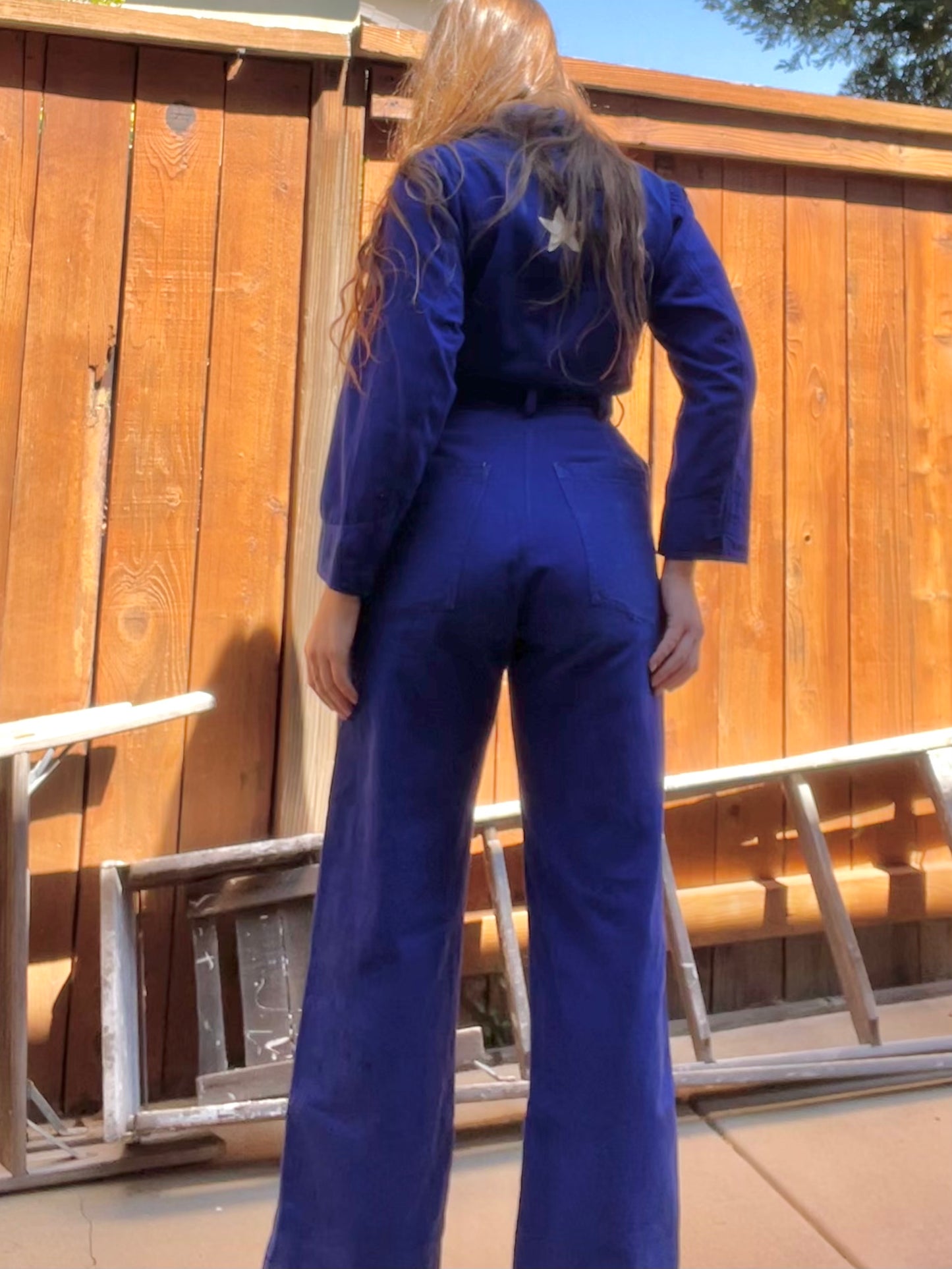 RARE ‘Barnie’( His + Hers ) Chainstiched 1930s/1940s Indigo Motorcycle Coveralls