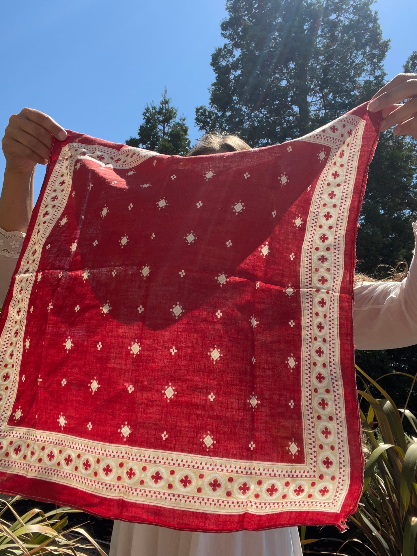 Antique Turkey Red Cotton Bandana
