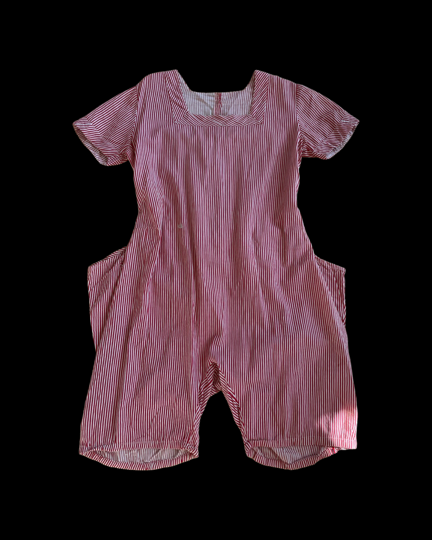 Early 20th Century Candy Striped Cotton Swim/ Playsuit