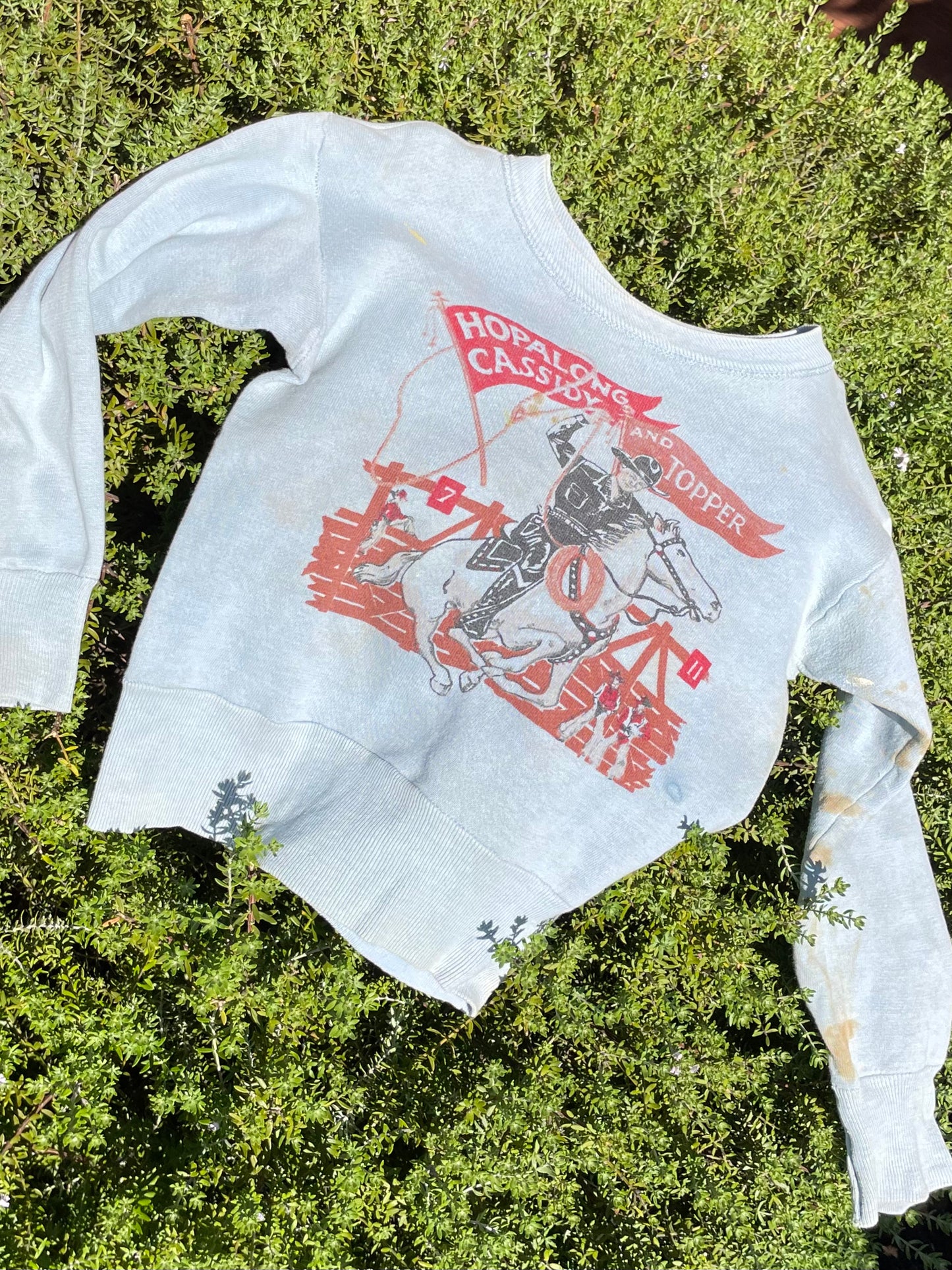 1950s Hopalong Cassidy & Topper Cropped Sweatshirt