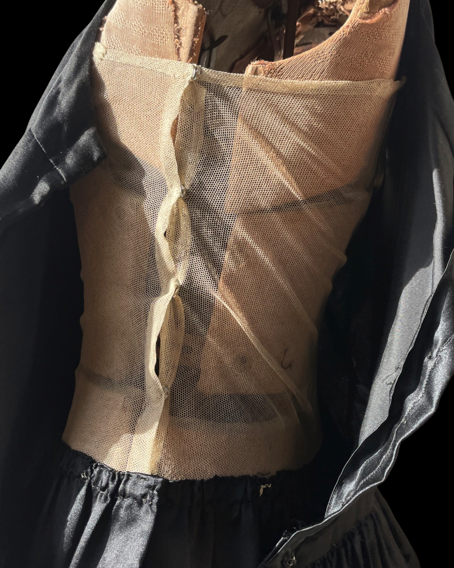 1920s Robe De Style Silk Satin Lace Dress