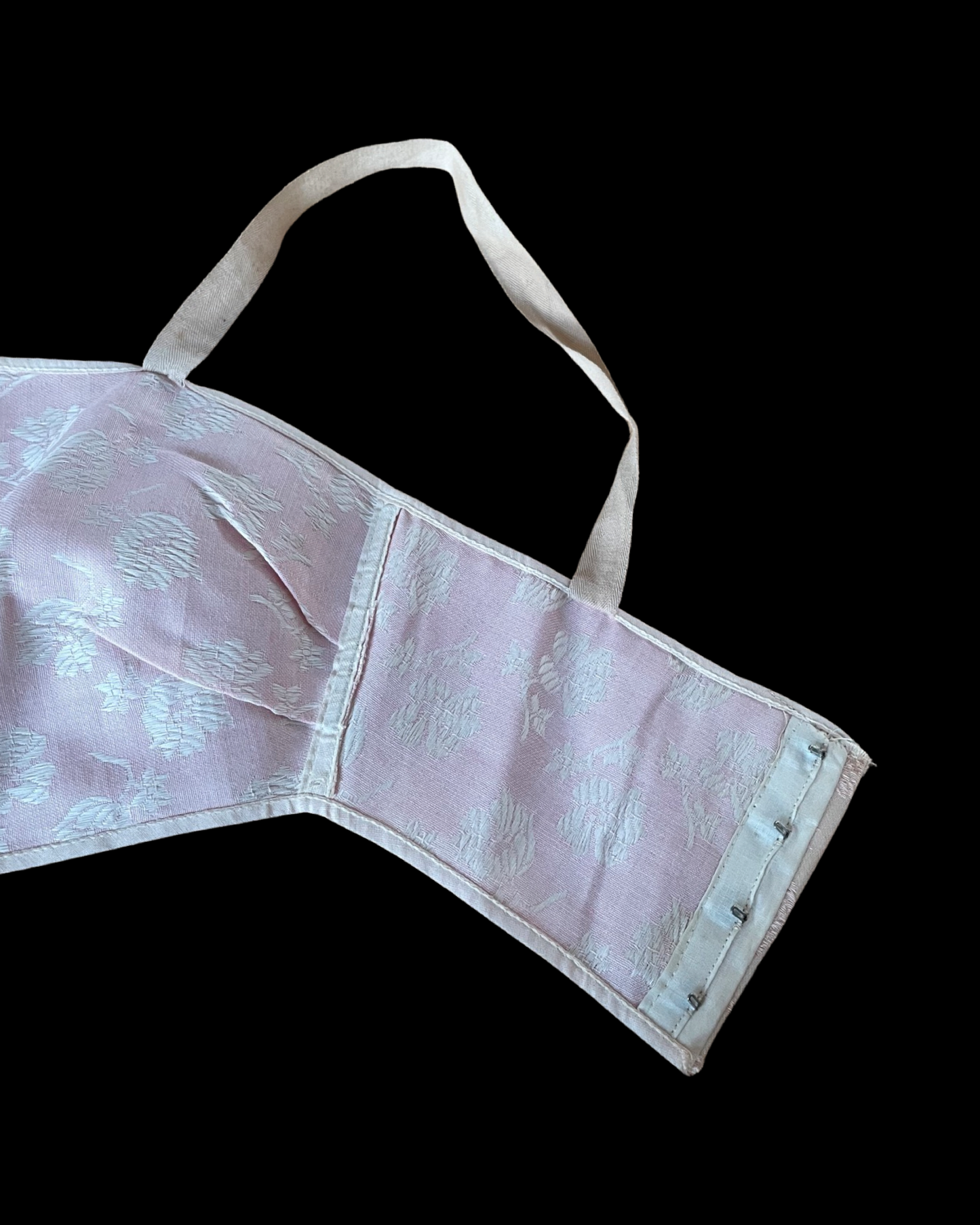 1920s Bandeaux Cotton Damask Bralette