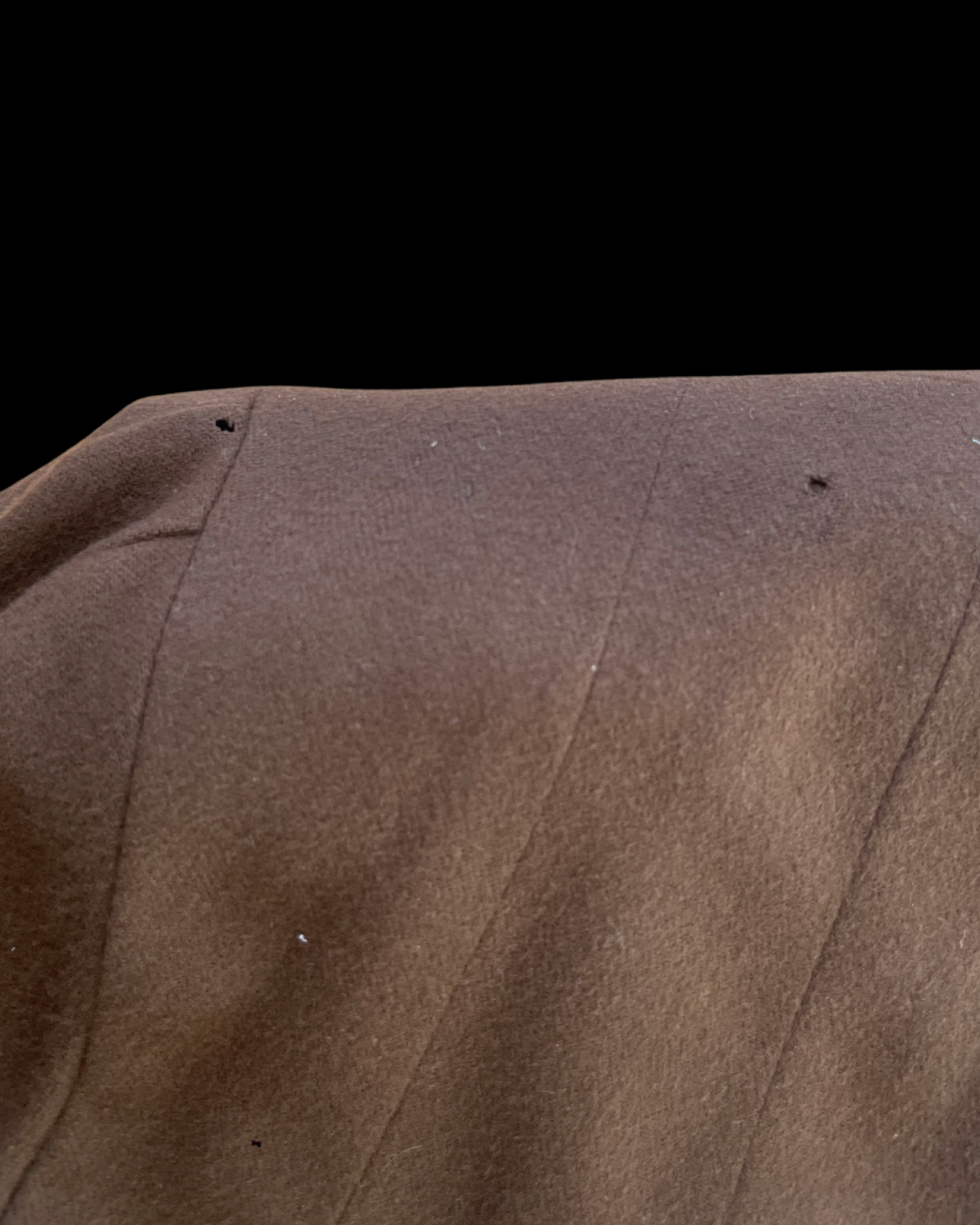 1940s Made In Paris Wool & Fur Trim Swing Coat