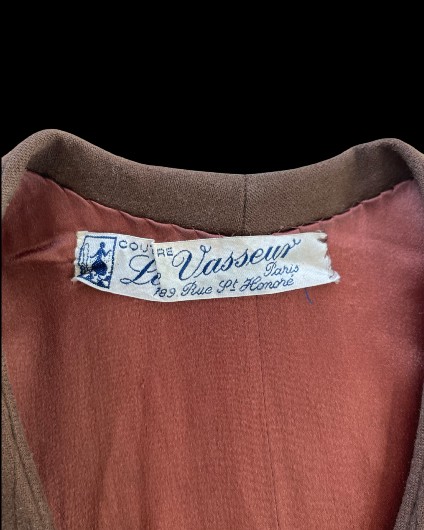 1940s Made In Paris Wool & Fur Trim Swing Coat