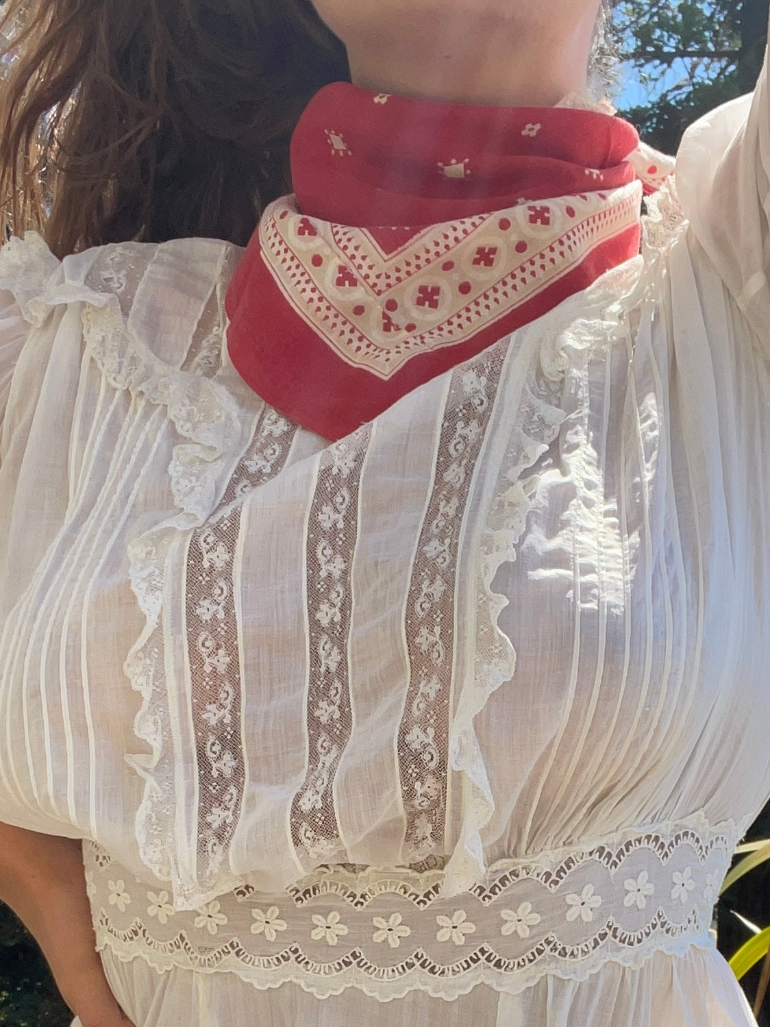 Antique Turkey Red Cotton Bandana