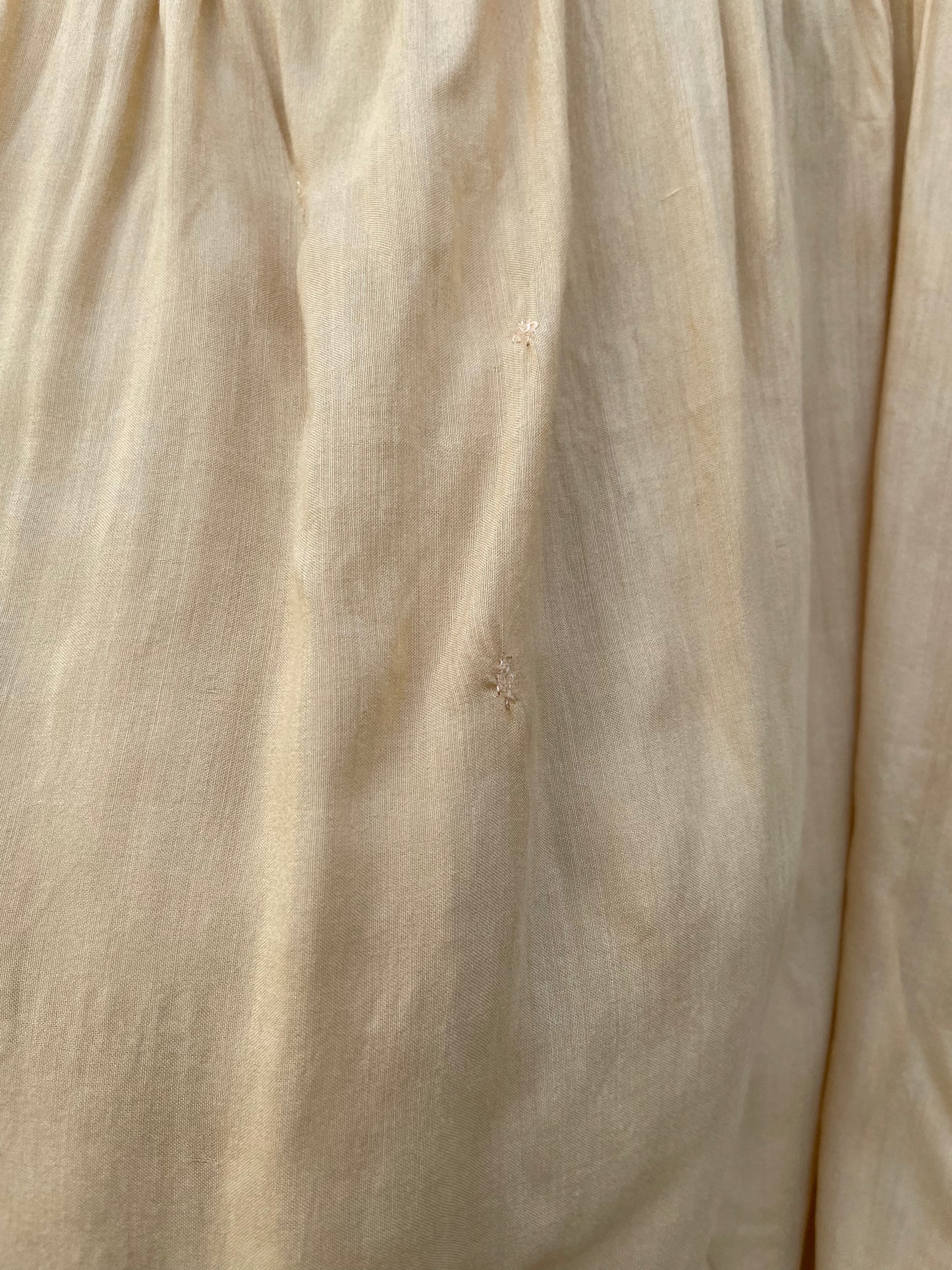 1920s Baby Yellow Embroidered Babydoll Silk Tunic