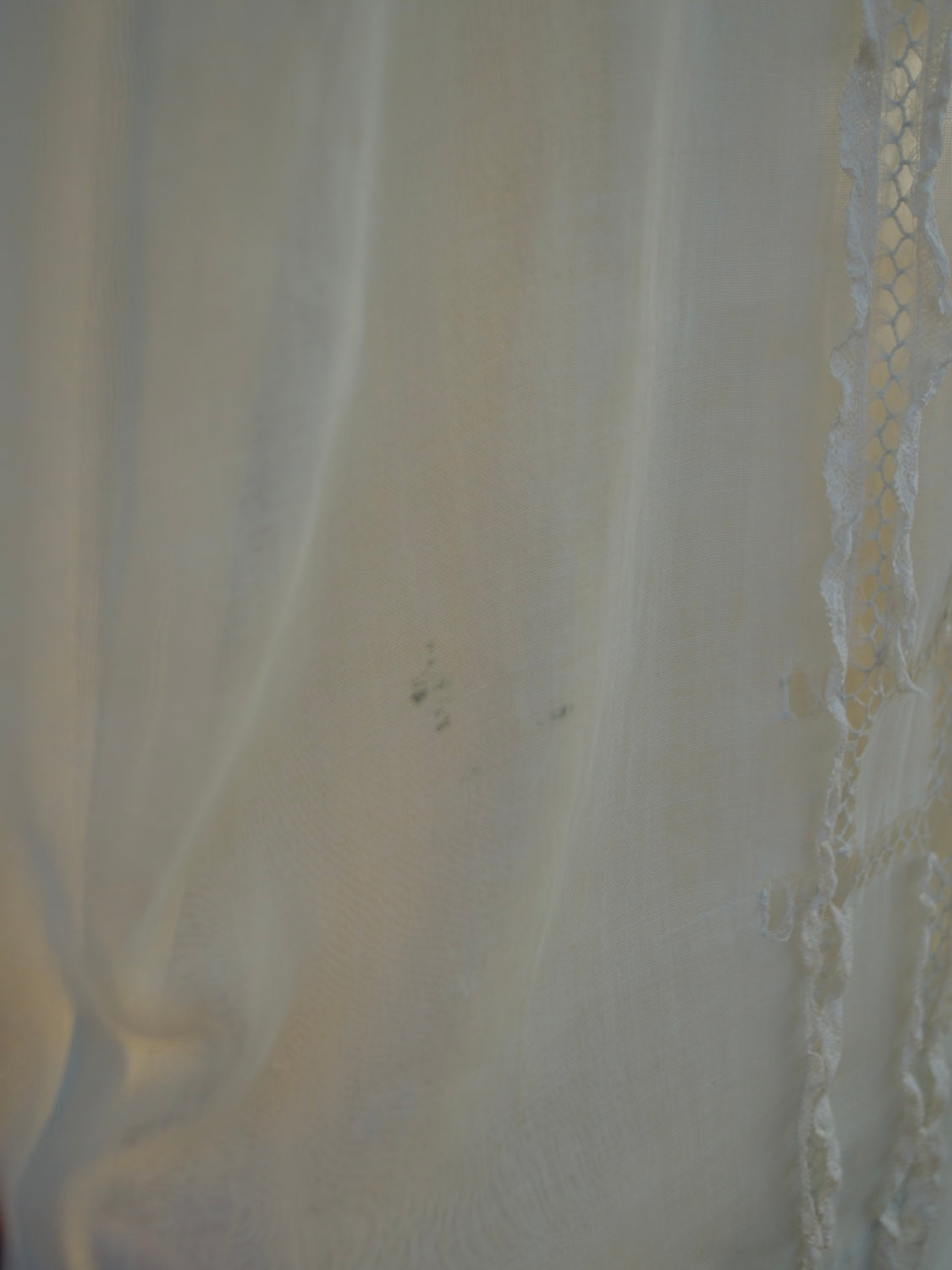 1930s Cotton Voile Lacework Day Dress