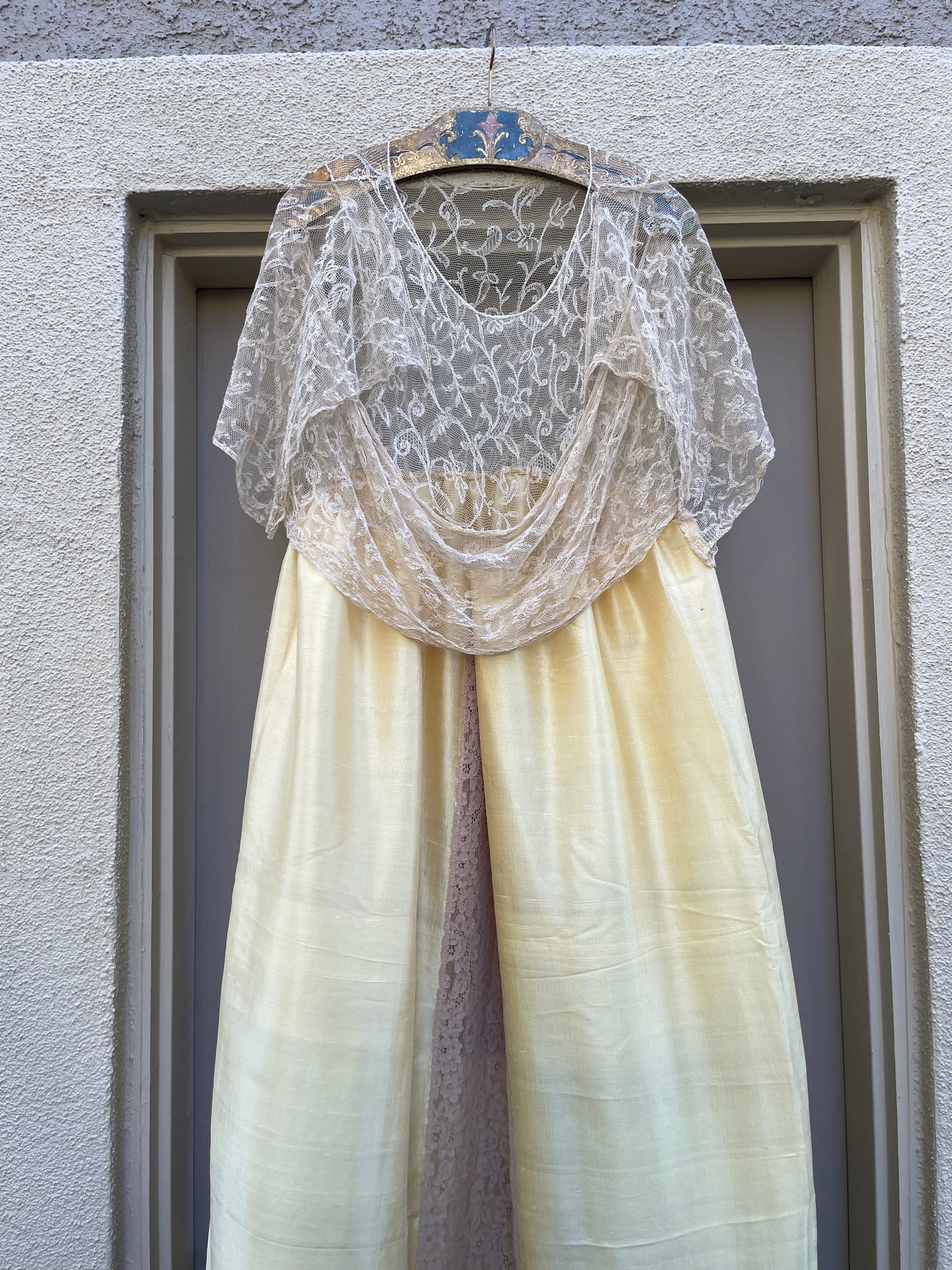 Reserved 1930s Hand Sewn Silk Lace Costume Dress