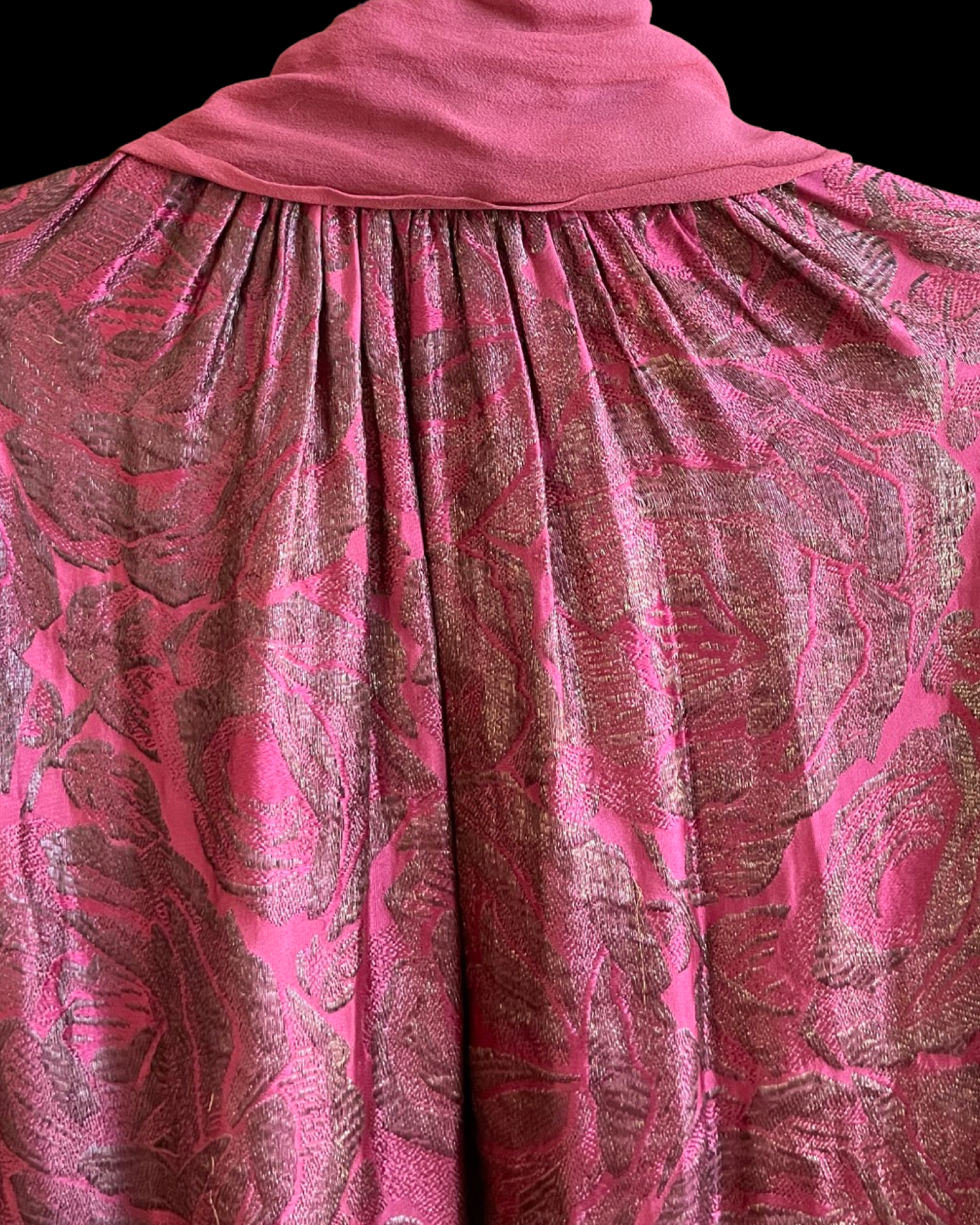 1920s Gold Lamé & Chiffon Cocoon Cape