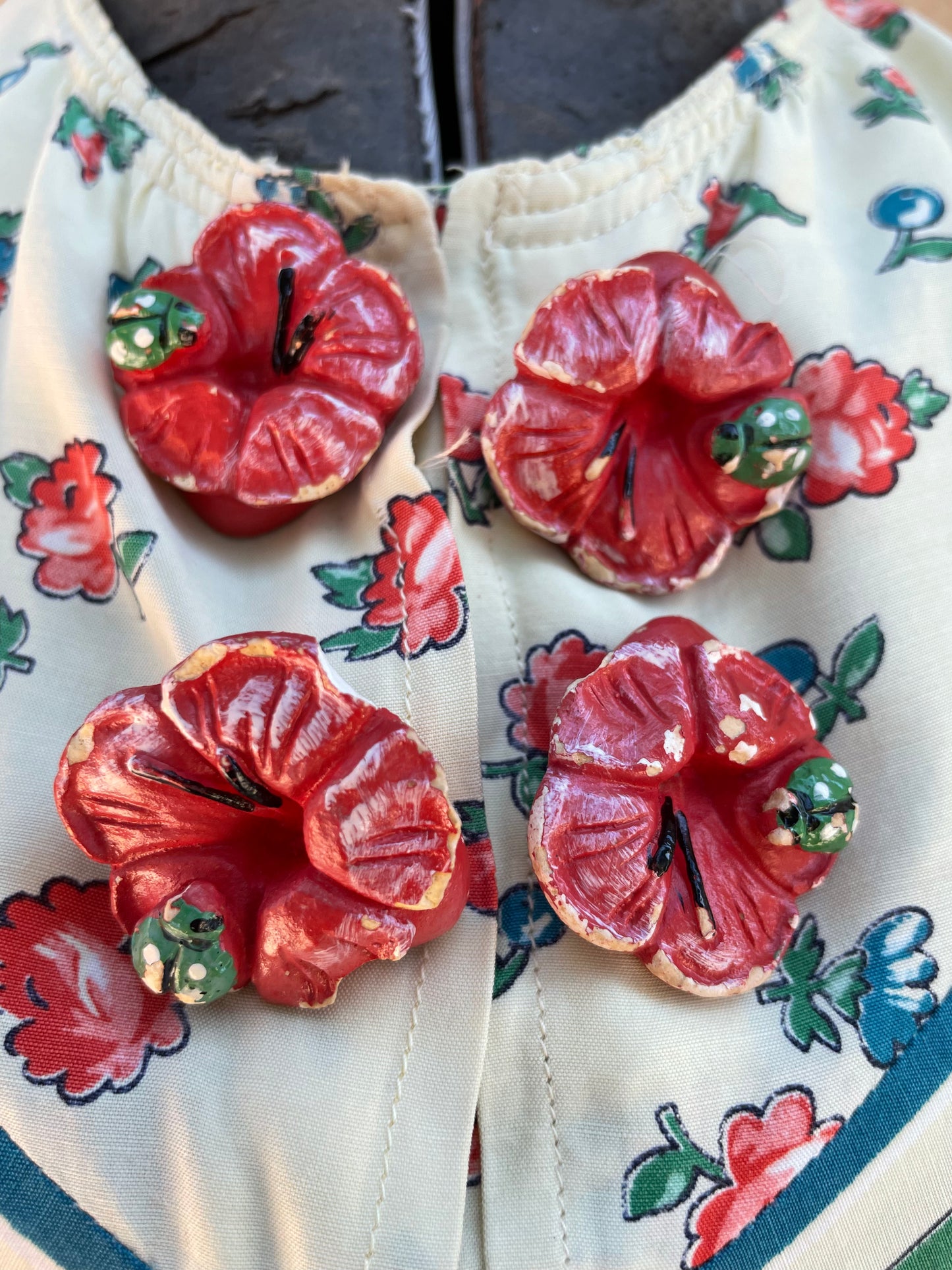 RARE 1940s 'Gay Gibson' Chevron Striped Flora Coldl Rayon Dress