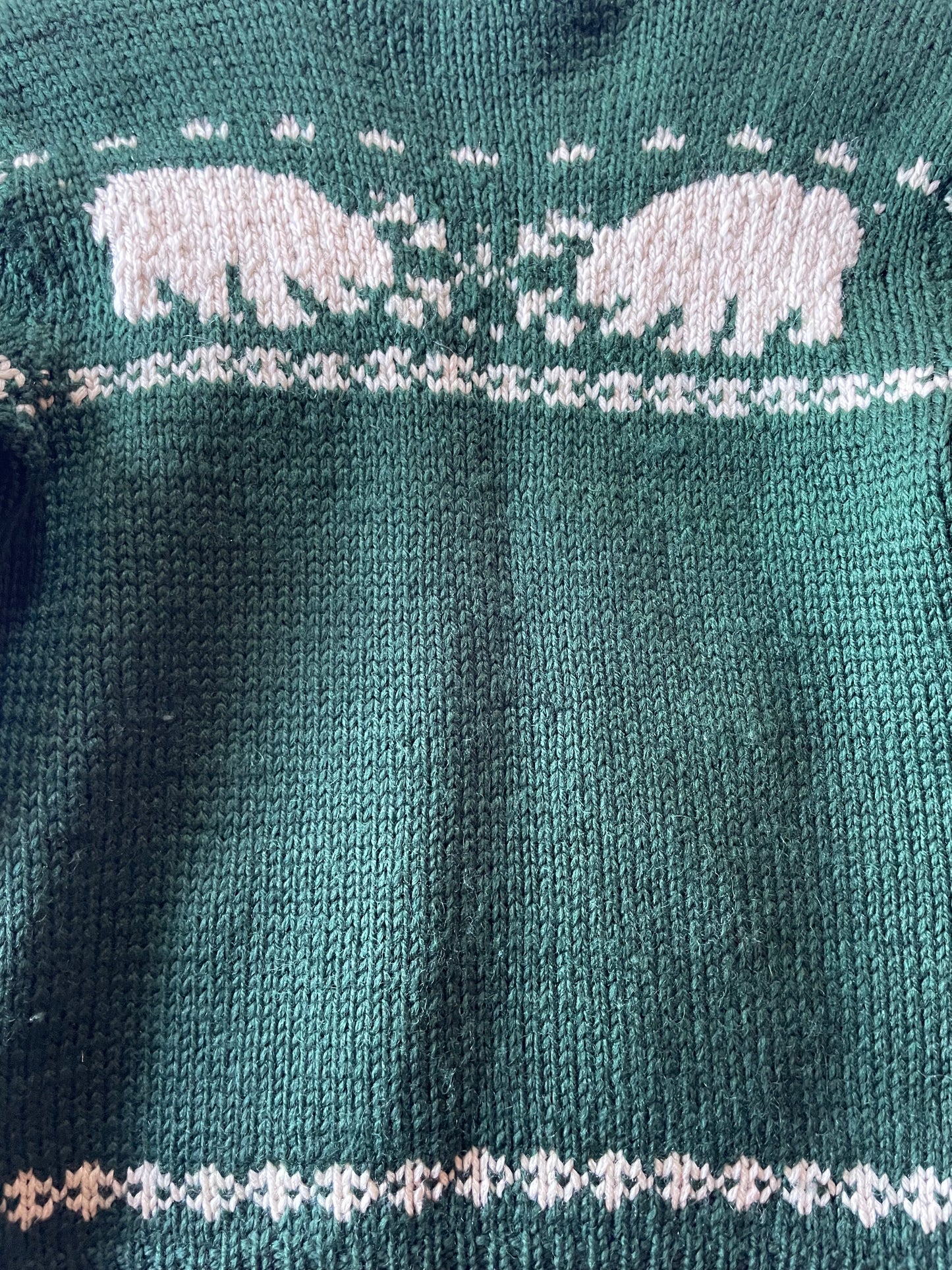 1940s Novelty Wool Cropped Knit Sweater