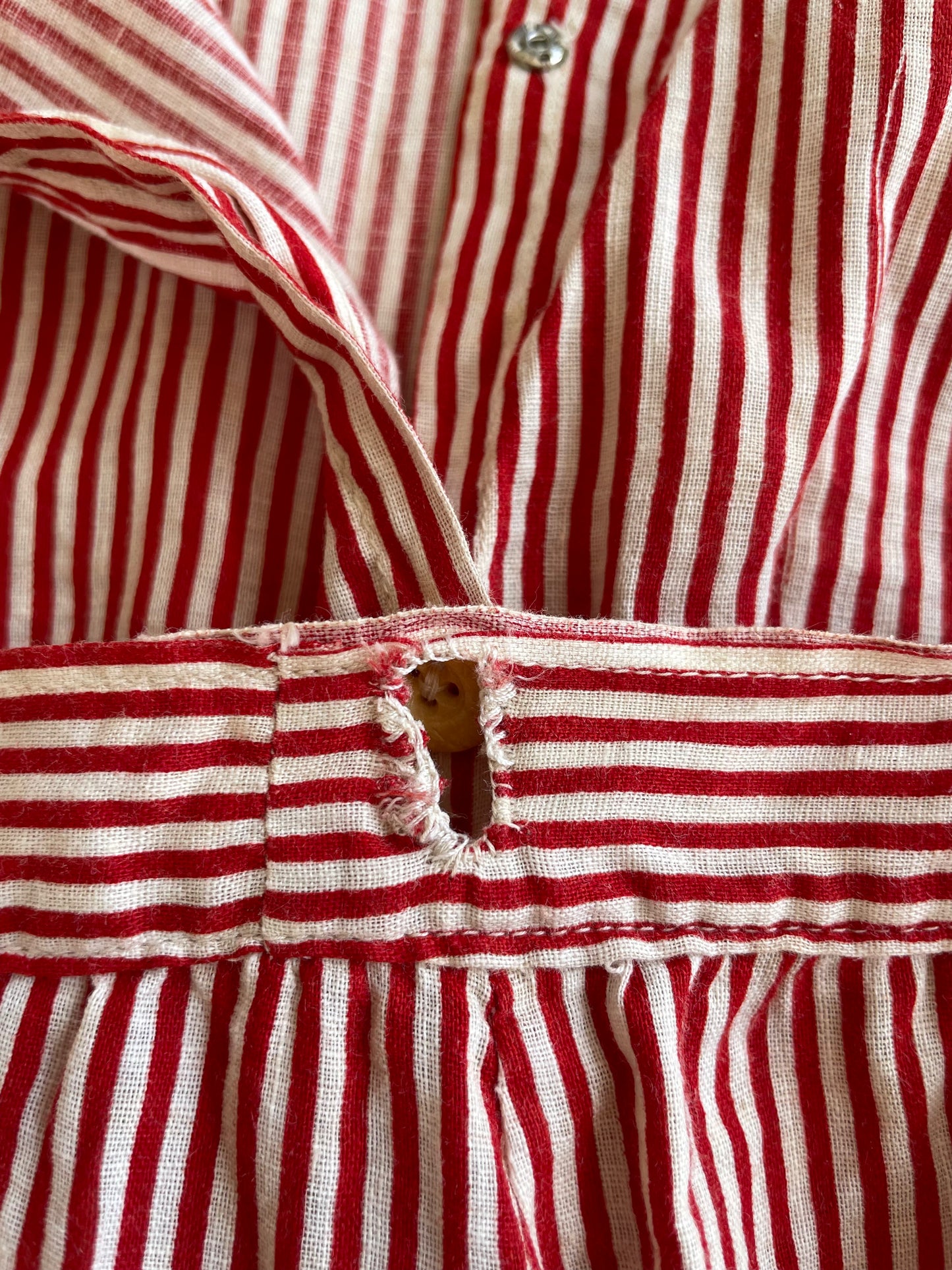 Early 20th Century Candy Striped Cotton Swim/ Playsuit