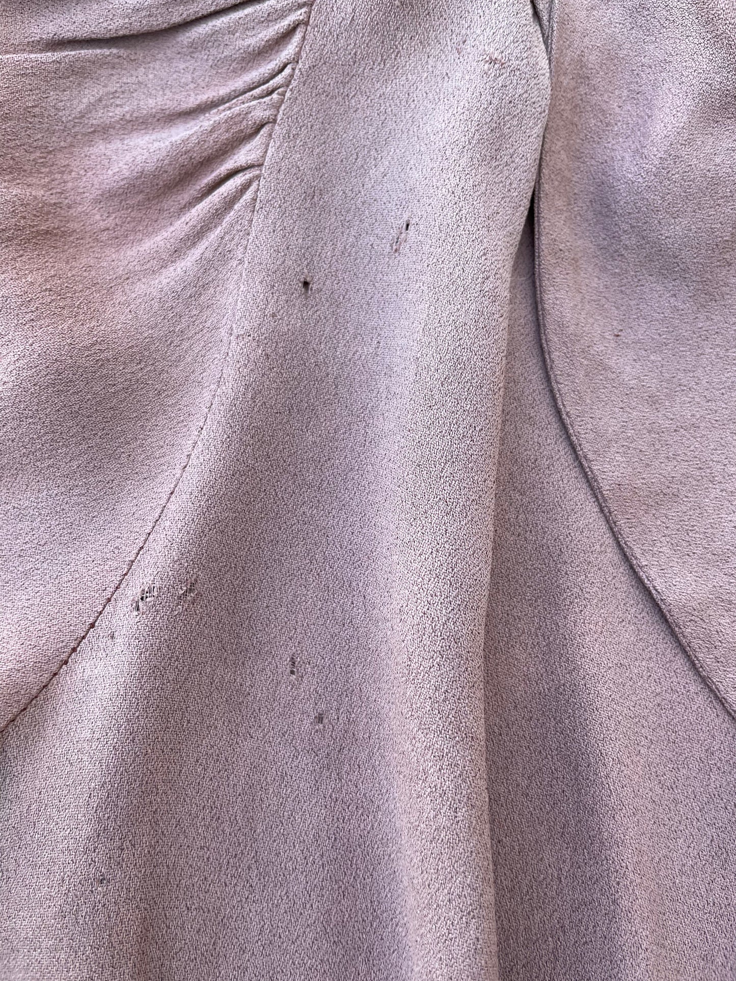 1930s Rayon Crepe Ruffle Blouse