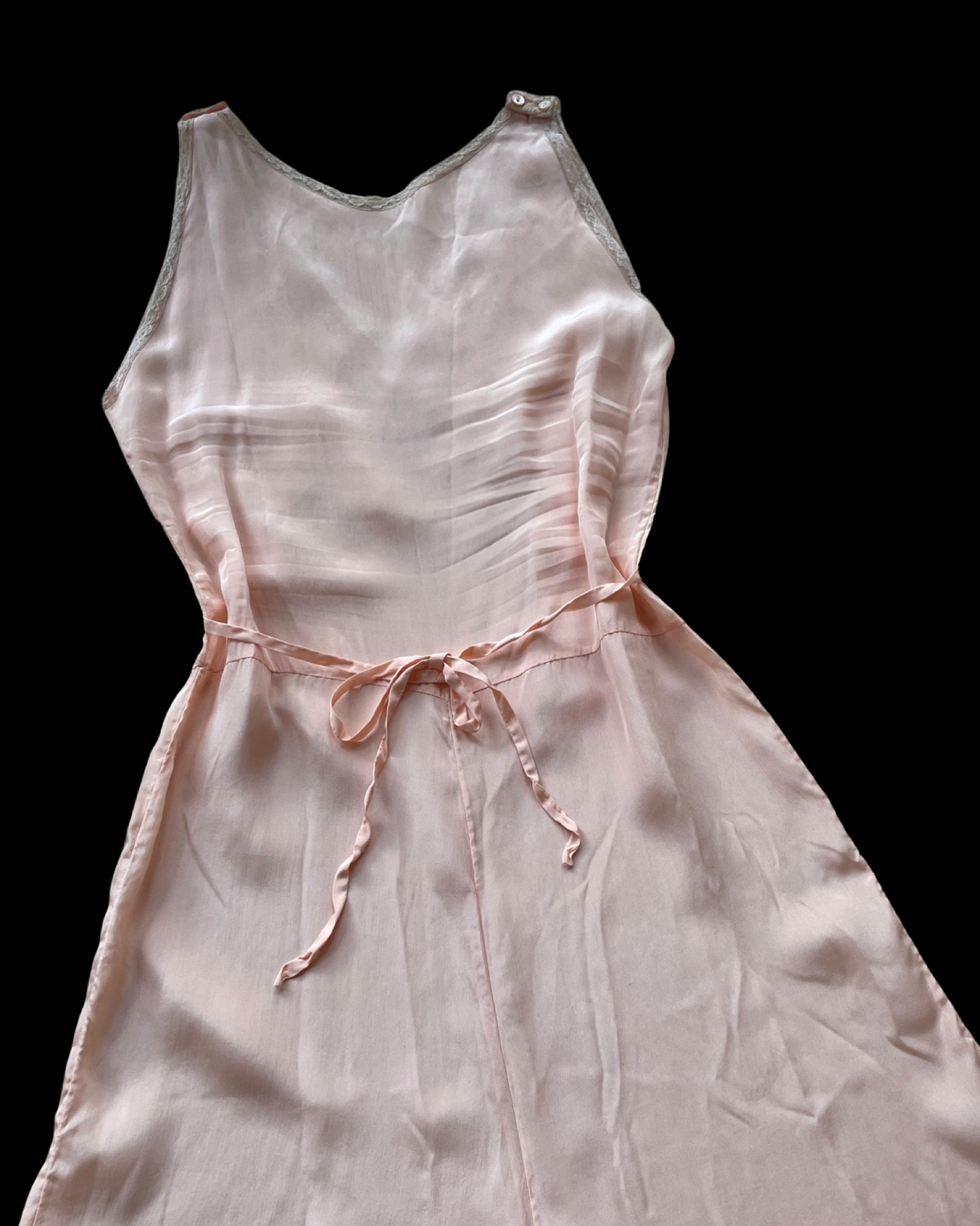 1930s Rayon Lace Jumpsuit Loungewear