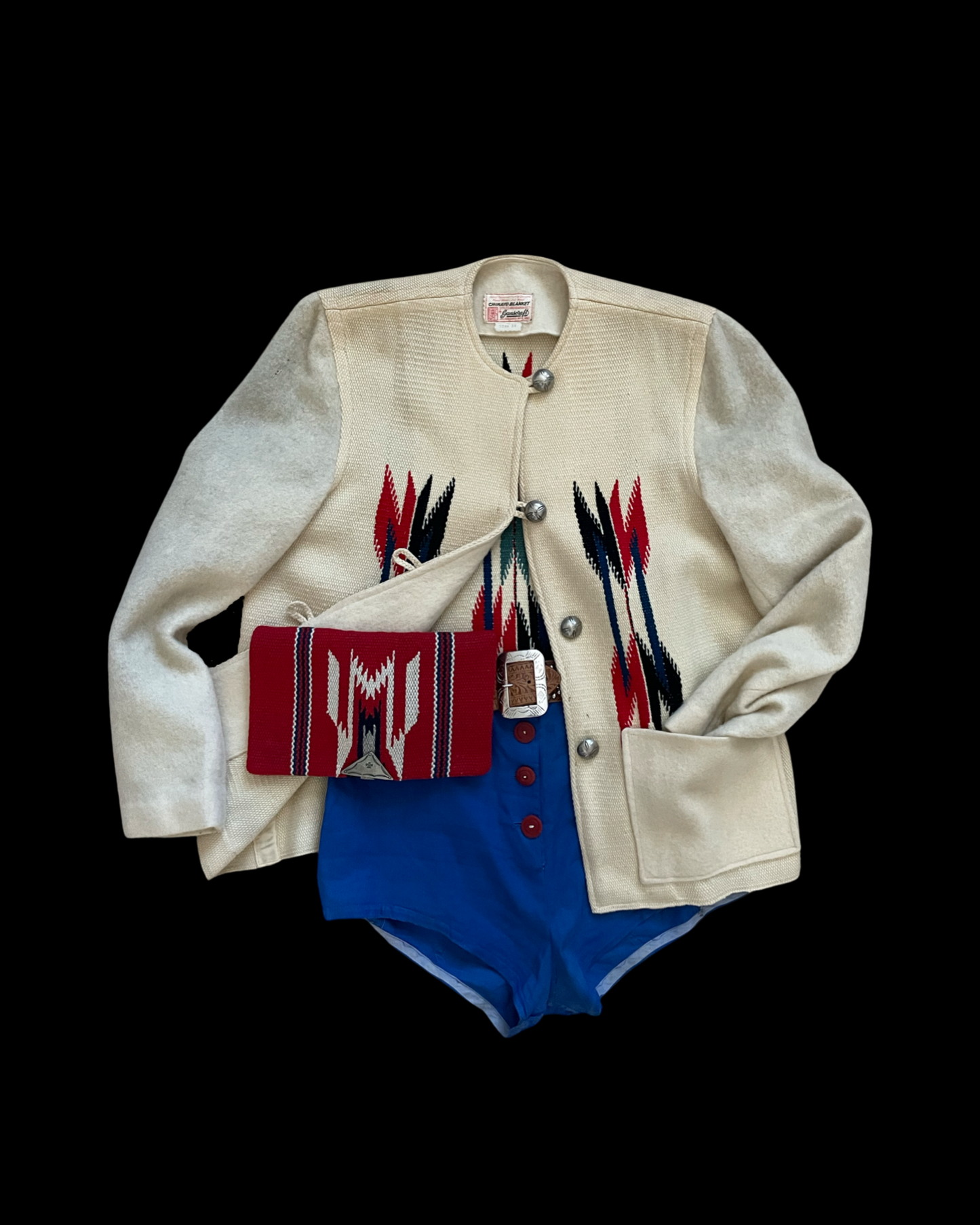 1940s Chimayo Woven & Wool Coat