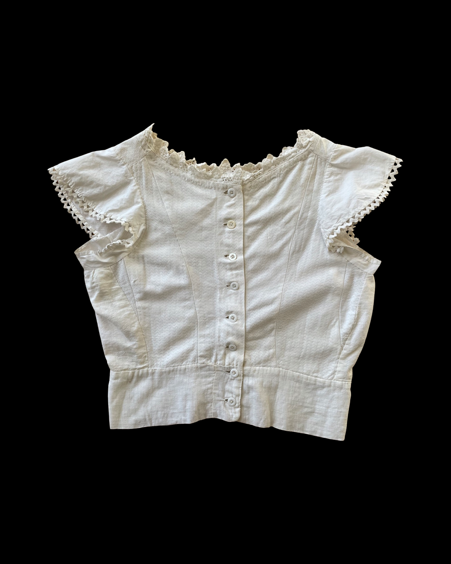 1930s Homemade Cap Sleeve Blouse