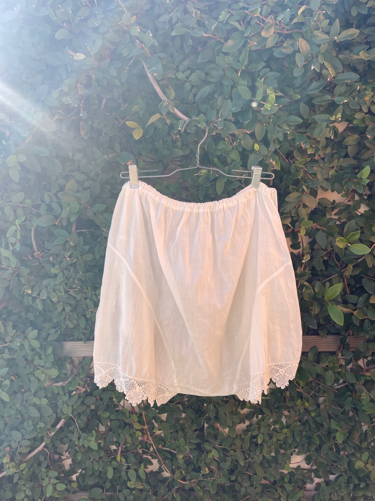 Edwardian Cotton Lace Trim Leg Slit Bloomers