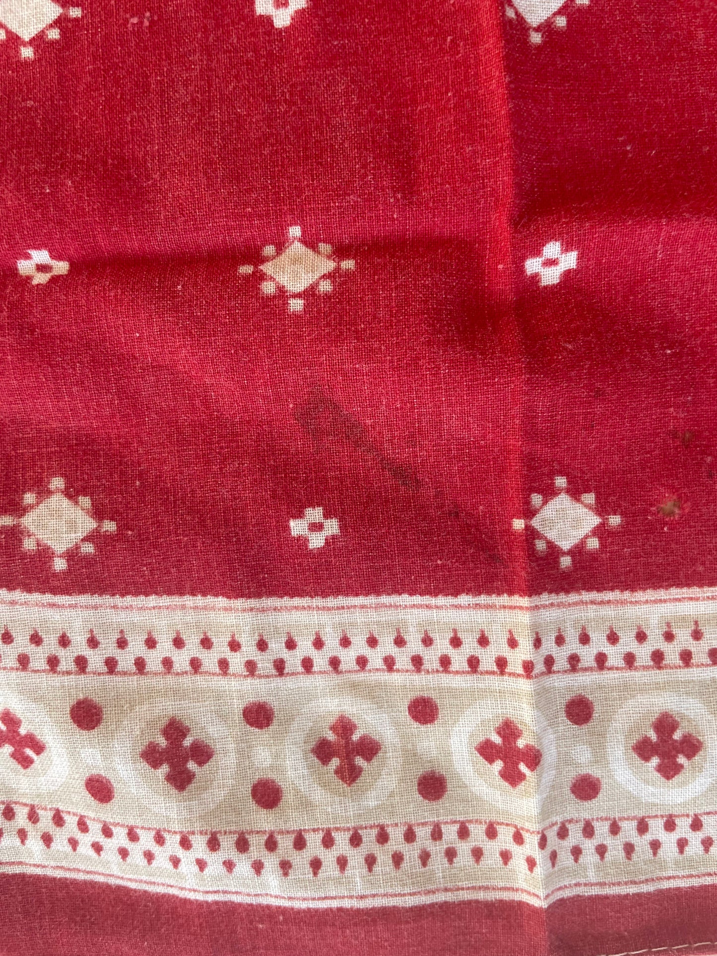 Antique Turkey Red Cotton Bandana