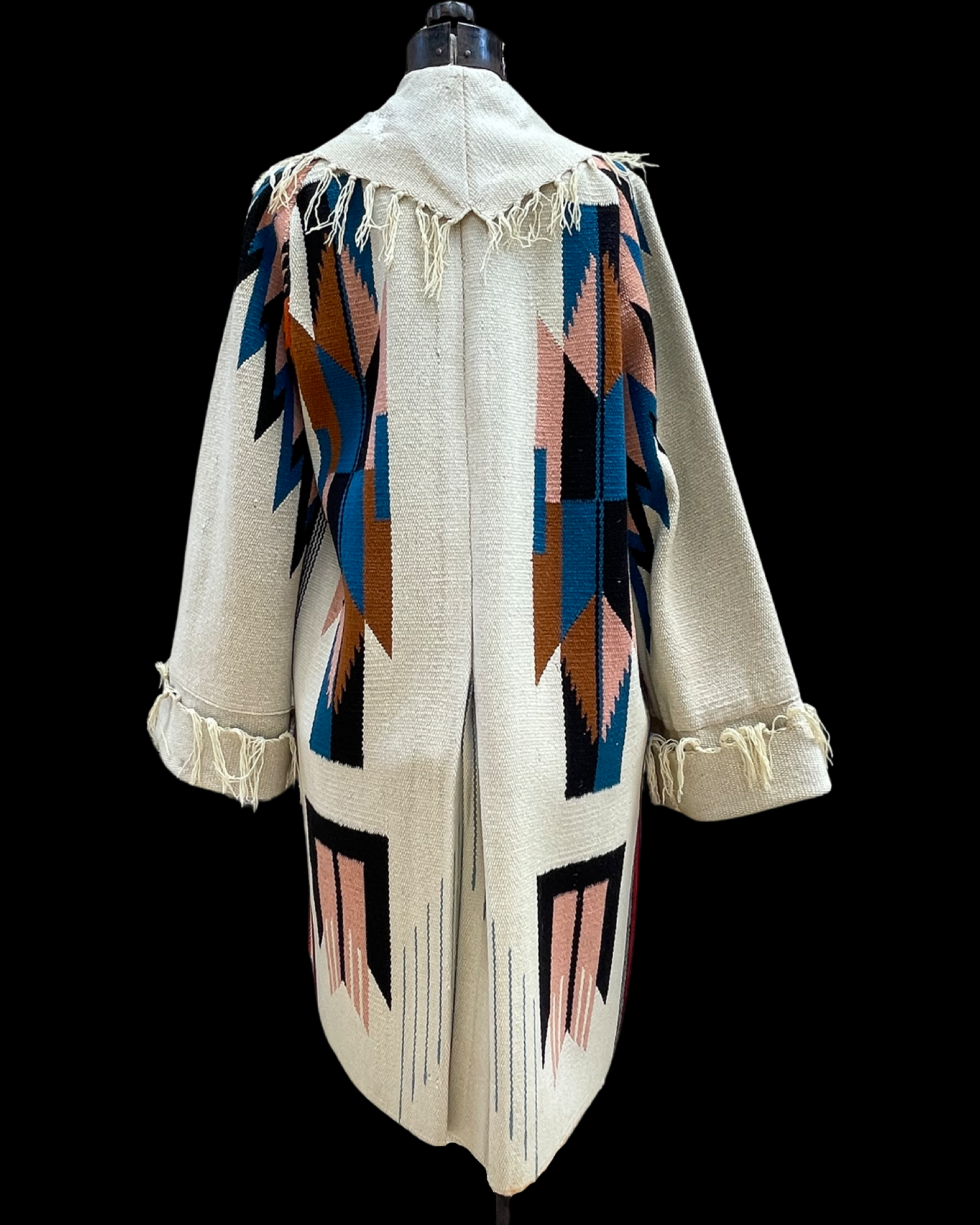 RESERVED Rare 1930s/40s Chimayo Fringe Coat