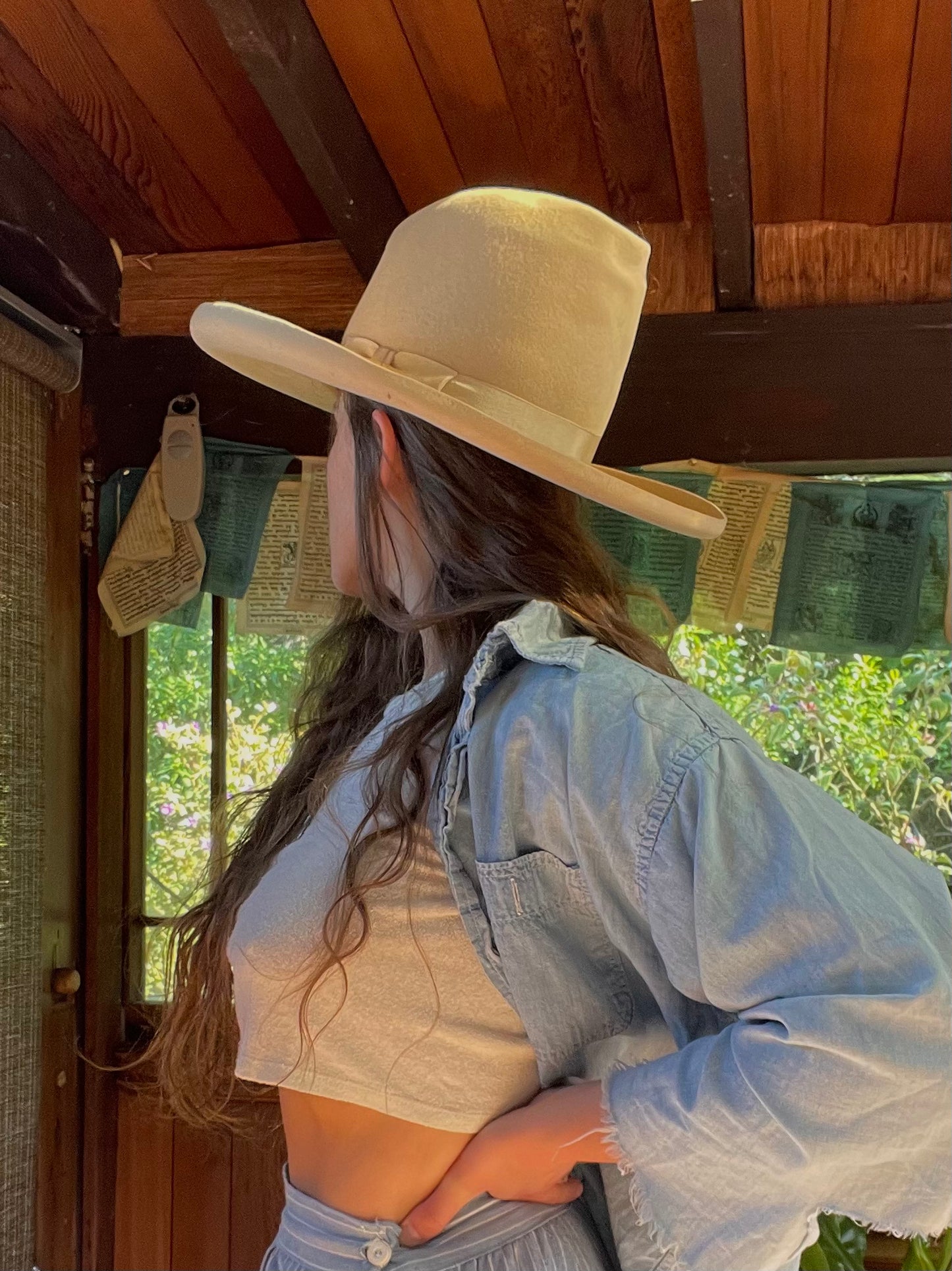 1940s Open Crown Beaver Felt Cowboy Western Hat