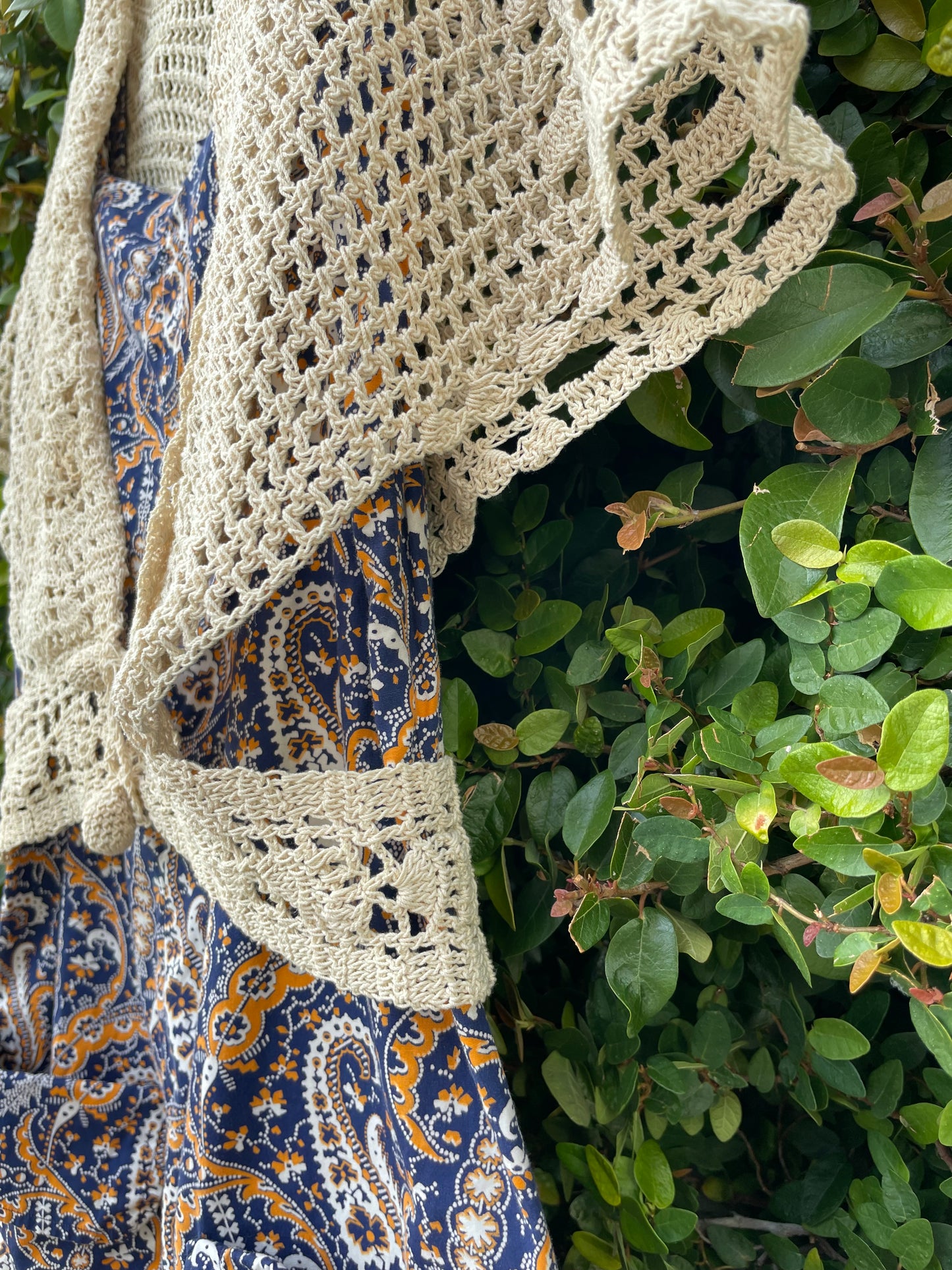 1930s Knit Crochet Cardigan/ Vest