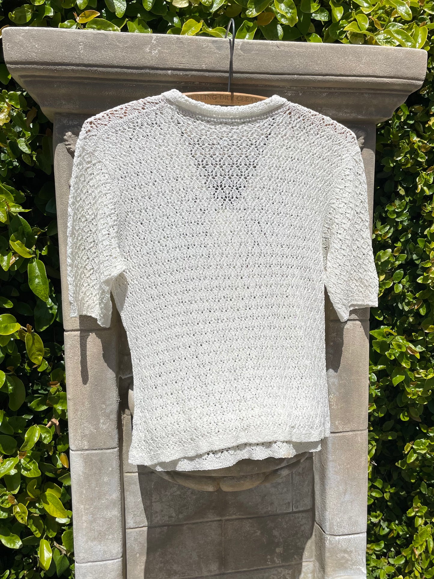 1930s Daywear Ivory Rayon Bow Knit