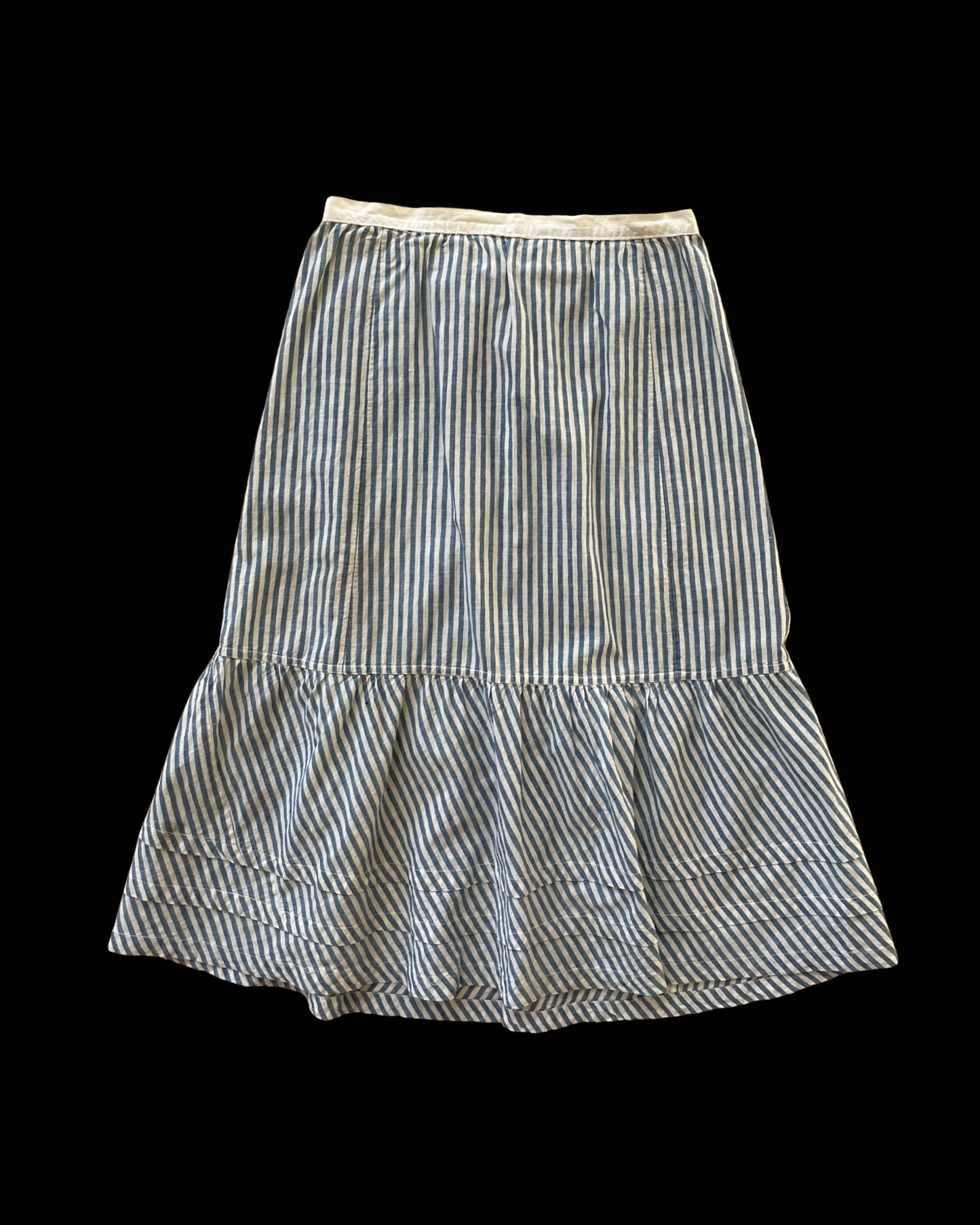 Antique Ticking Stripe Workwear Skirt