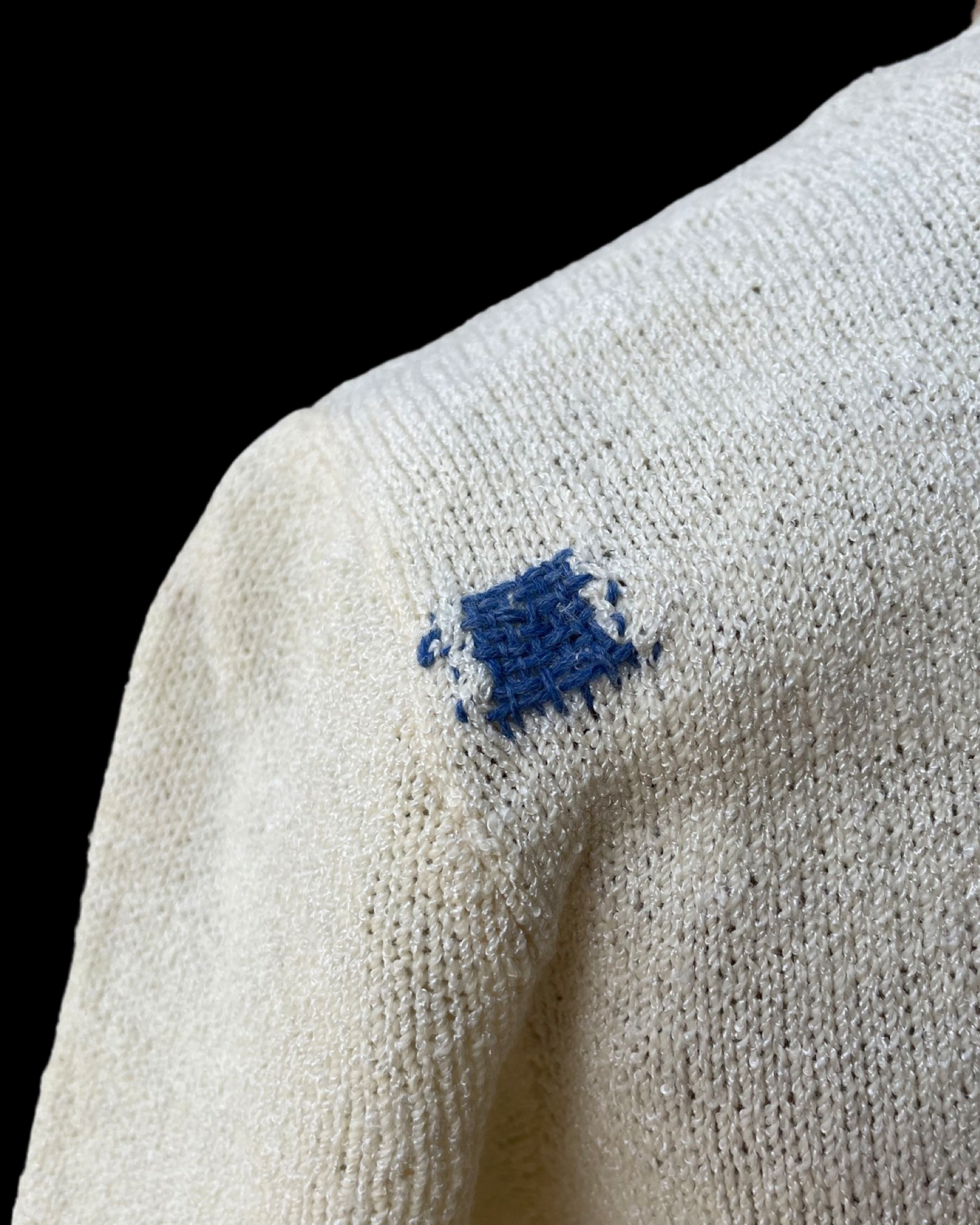 1940 Embroidered Rayon Knit Button Front